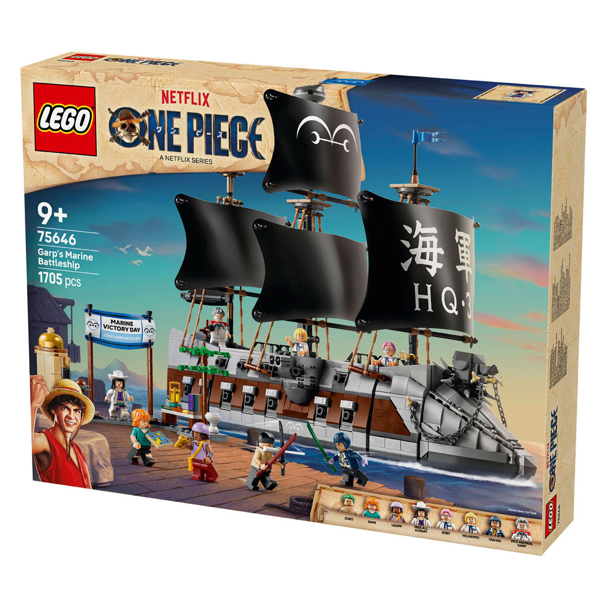 Lego one piece het slagschip van garp piraten speelgoed voor kinderen 75646