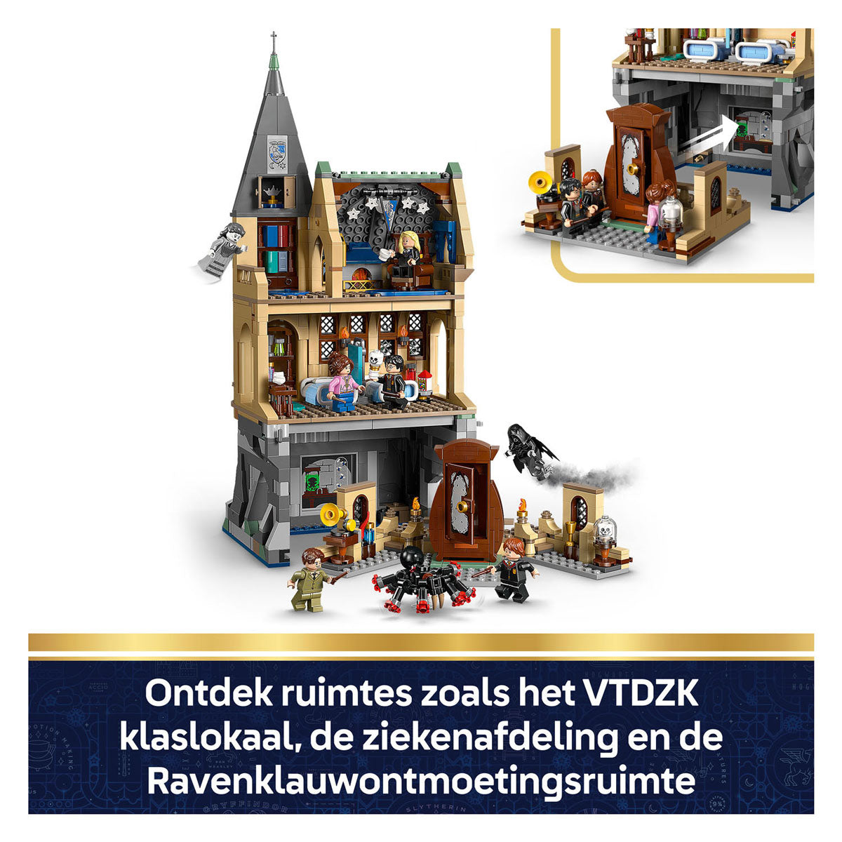 Lego harry potter kasteel zweinstein: ziekenzaal bouwpakket voor kinderen met 7 minifiguren - 76463
