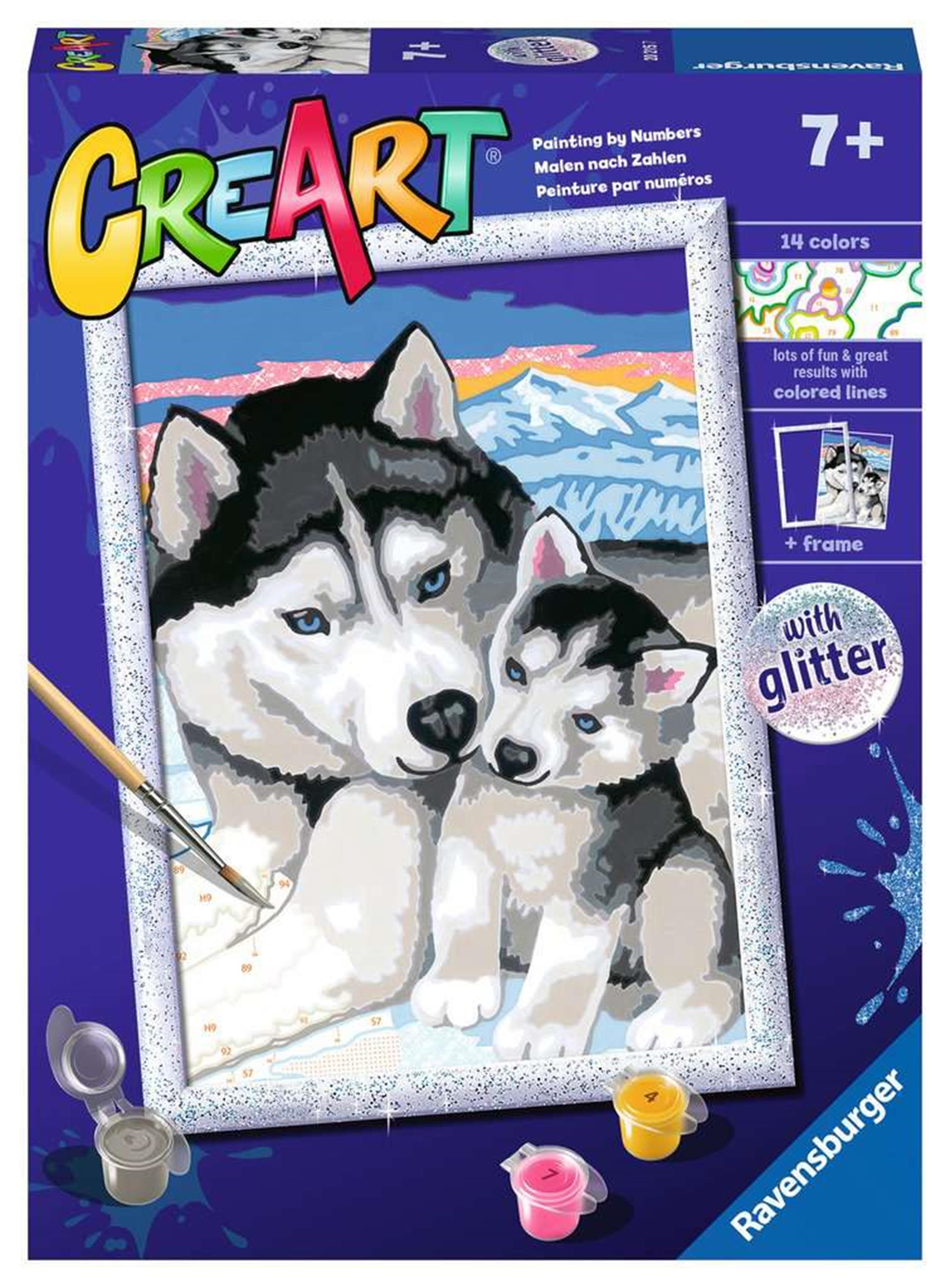 Ravensburger creart cute huskies