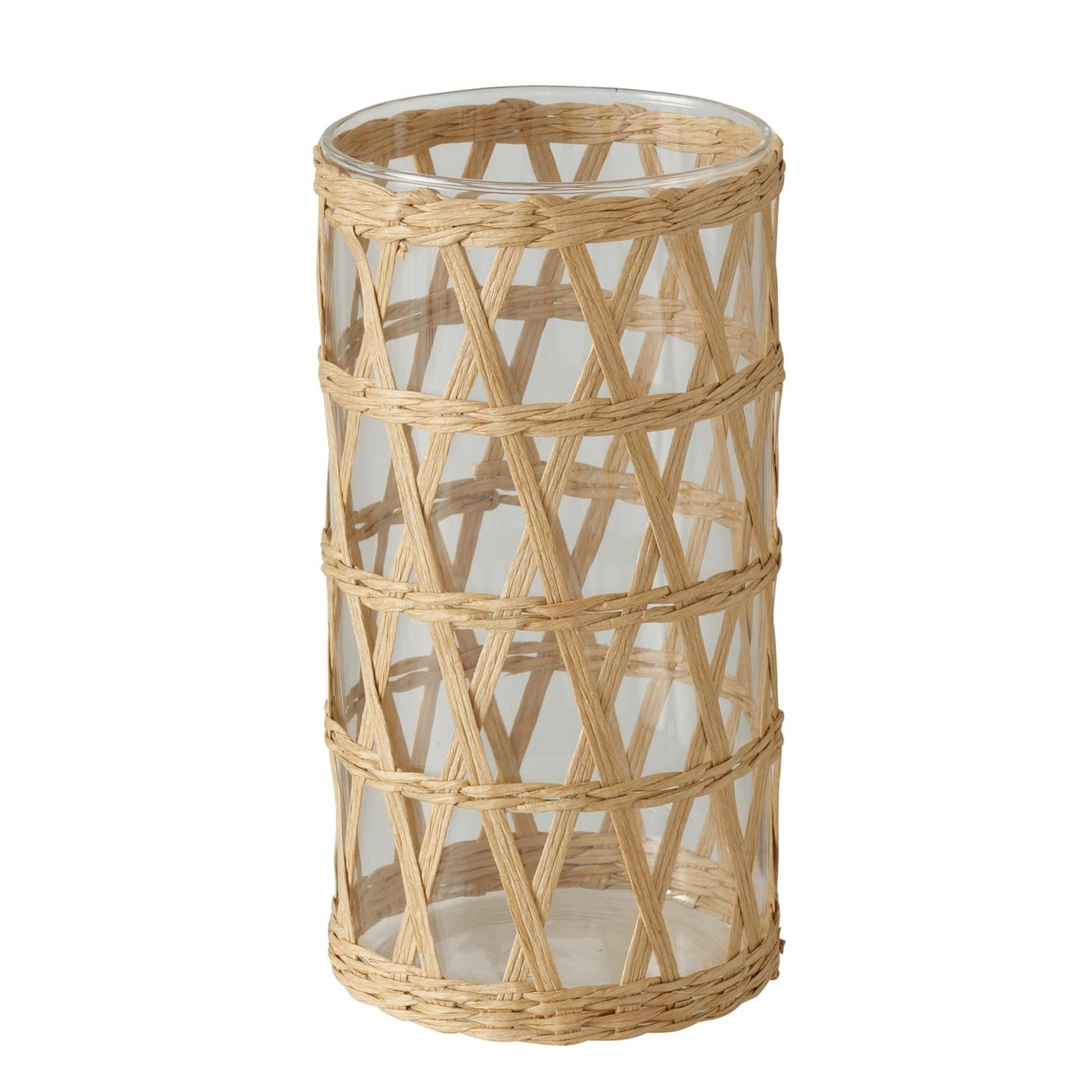 Boltze home vaas favro glas zeegras ø11xh20cm