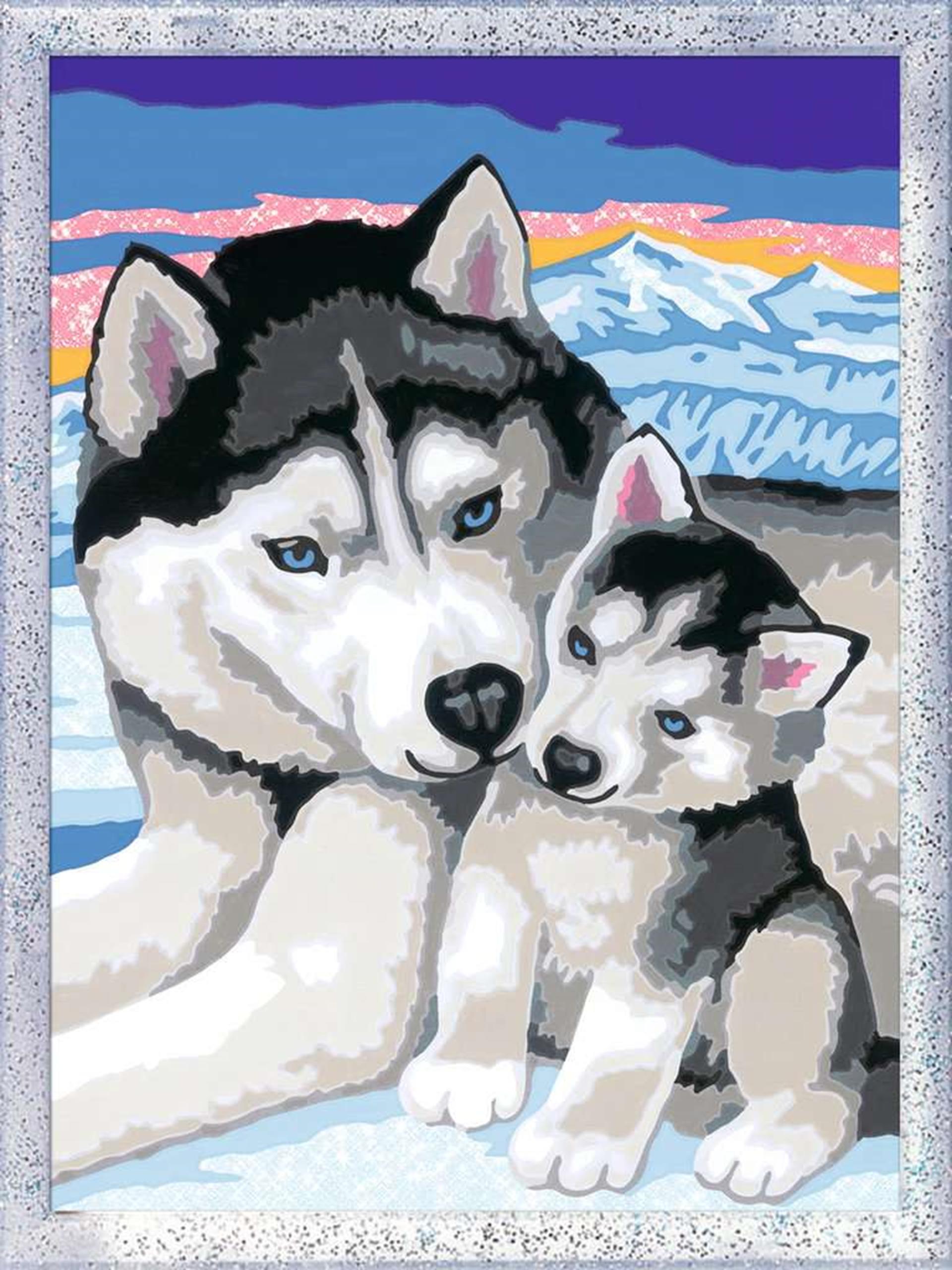 Ravensburger creart cute huskies