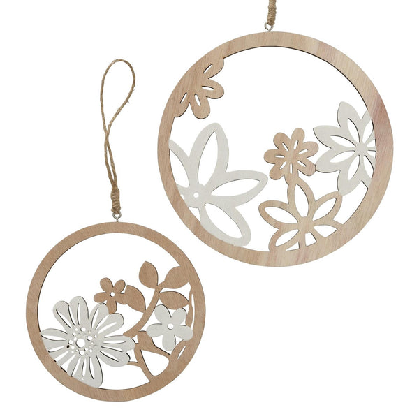 Boltze home houten hangerset maryana 2-delig rond ø13-17cm