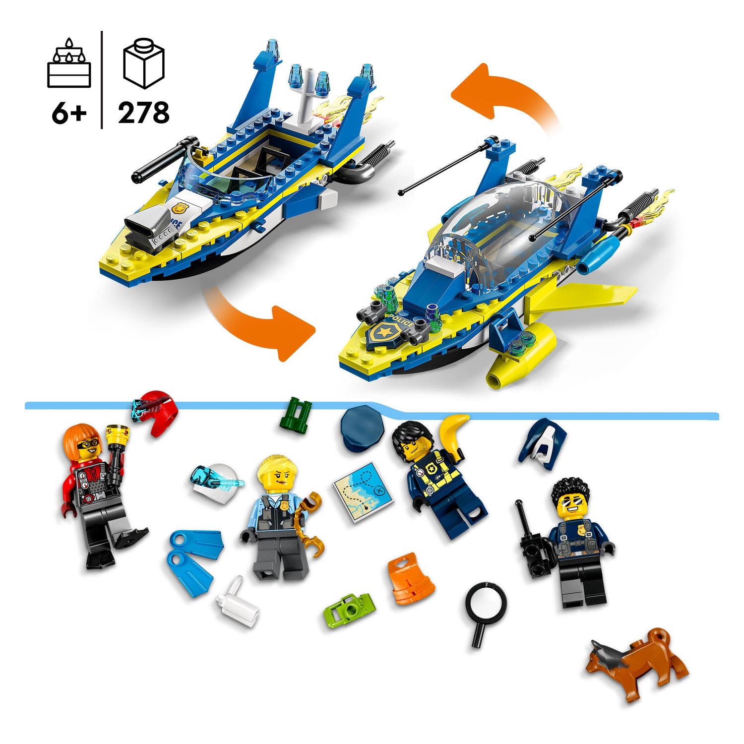 LEGO City 60355 Waterpolitie detective Missies