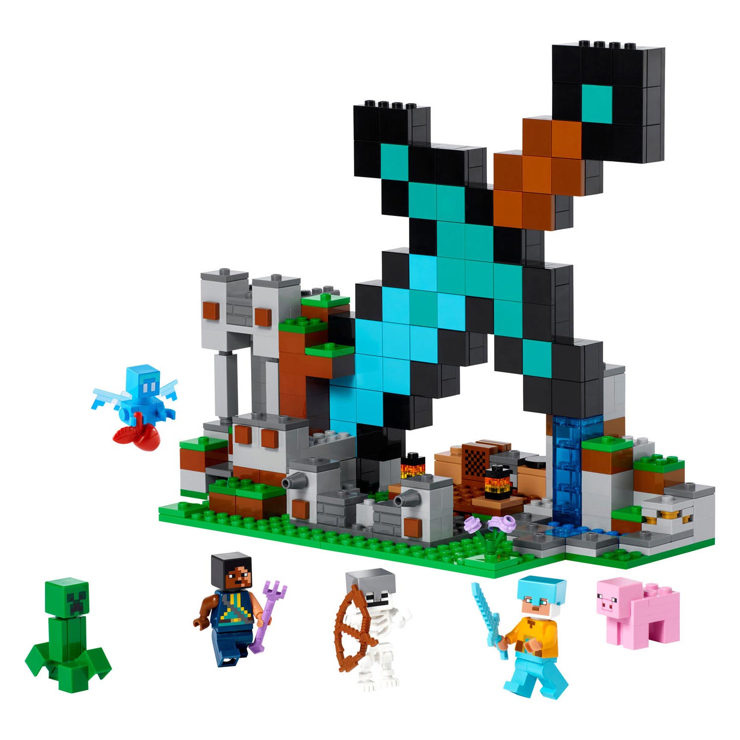 LEGO Minecraft 21244 Uitvalbasis Zwaard
