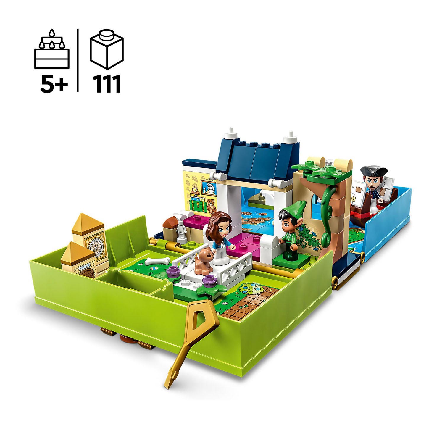 Lego disney - peter pan wendy's verhalenboekavontuur constructiespeelgoed (43220)