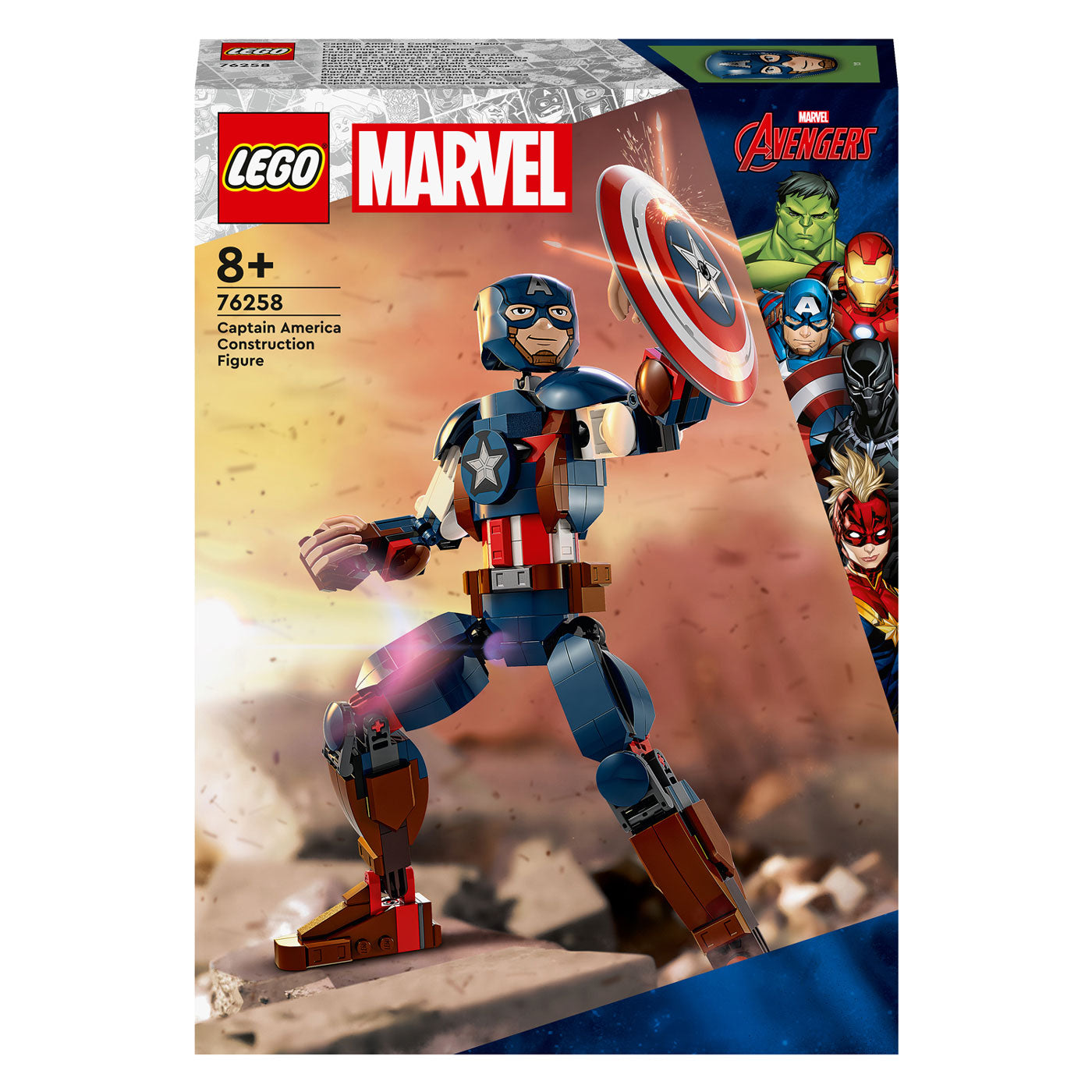 Lego superhelden 76258 captain america bouwfiguur
