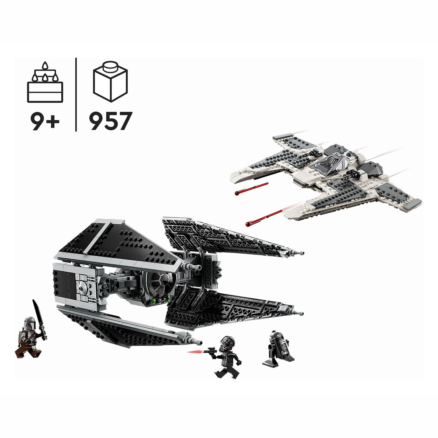 LEGO Star Wars 75348 Mandalorian Fang Fighter vs. TIE Interceptor Set