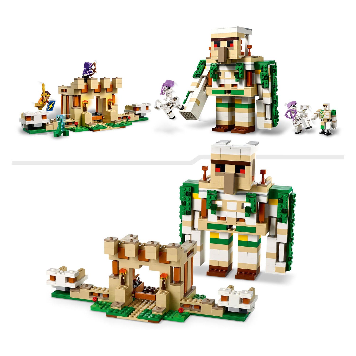 LEGO Minecraft 21250 Het Ijzergolemfort