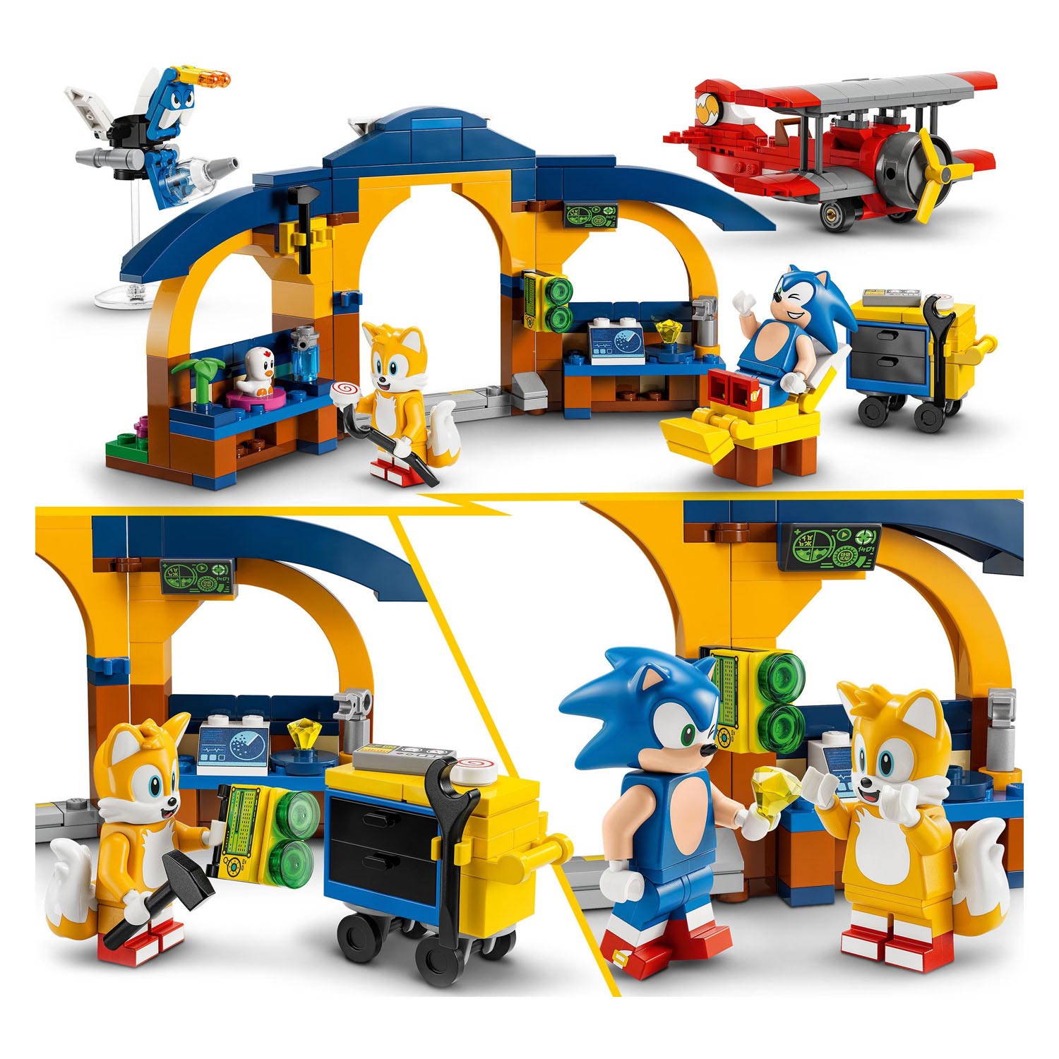 LEGO Sonic 76991 Tails Werkplaats en Tornado Vliegtuig