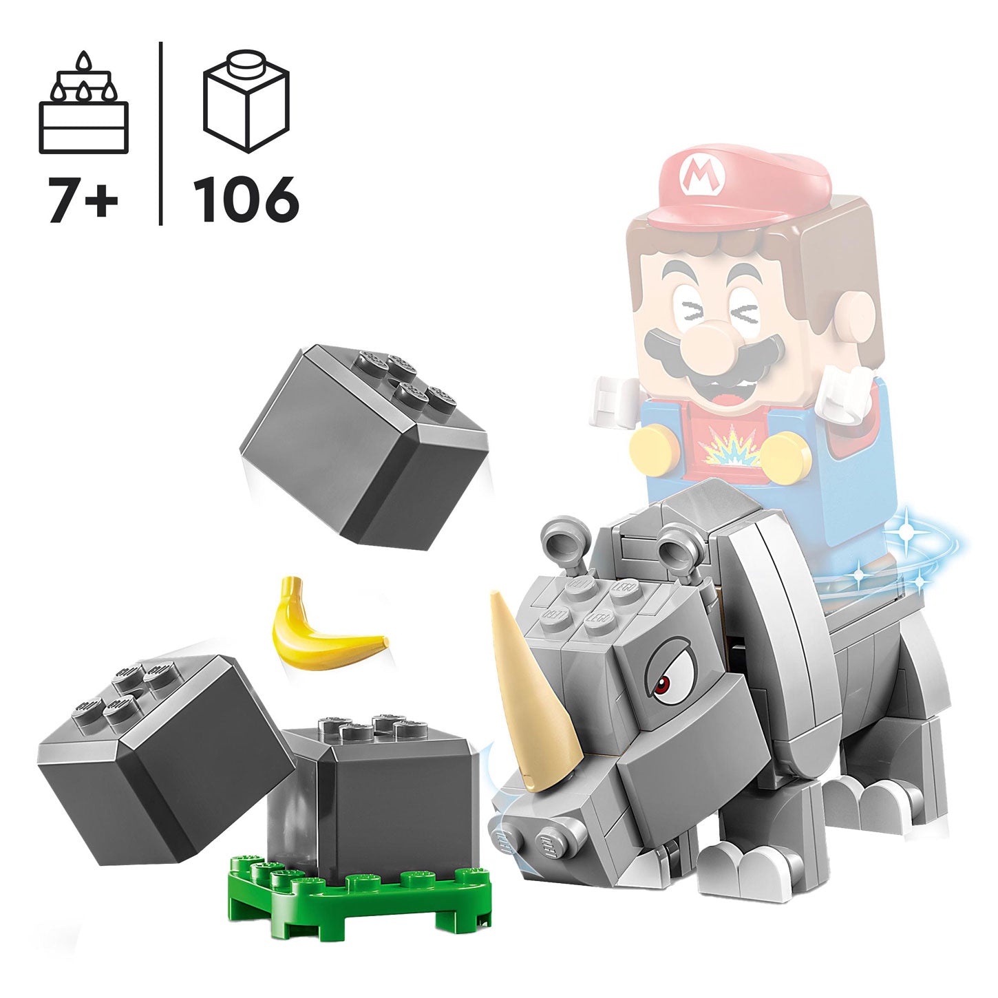 LEGO Super Mario 71420 Uitbreidingsset: Rambi de Neushoorn