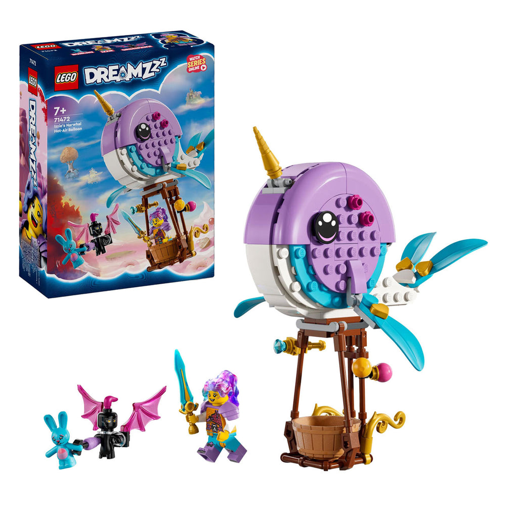 Lego dreamzzz - izzie's narwal-luchtballon constructiespeelgoed (71472)