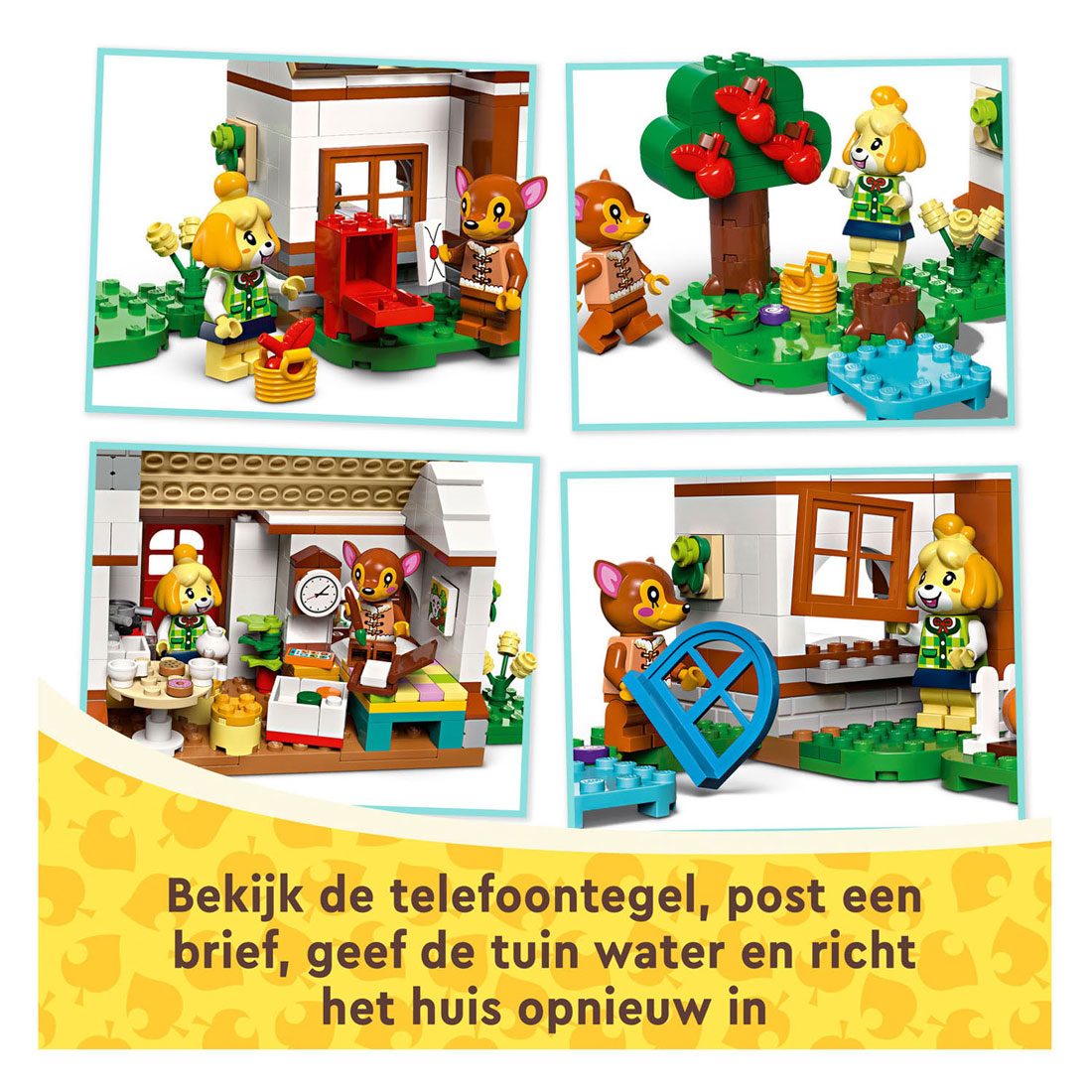 Lego animal crossing 77049 isabelle op visite