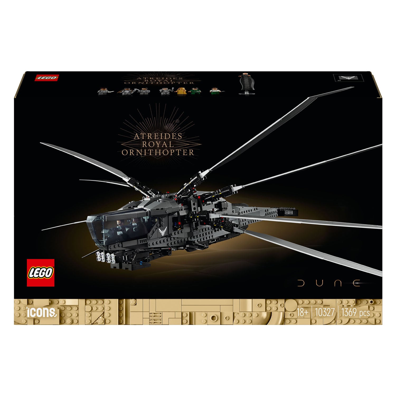 Lego icons - dune atreides royal ornithopter constructiespeelgoed (10327)