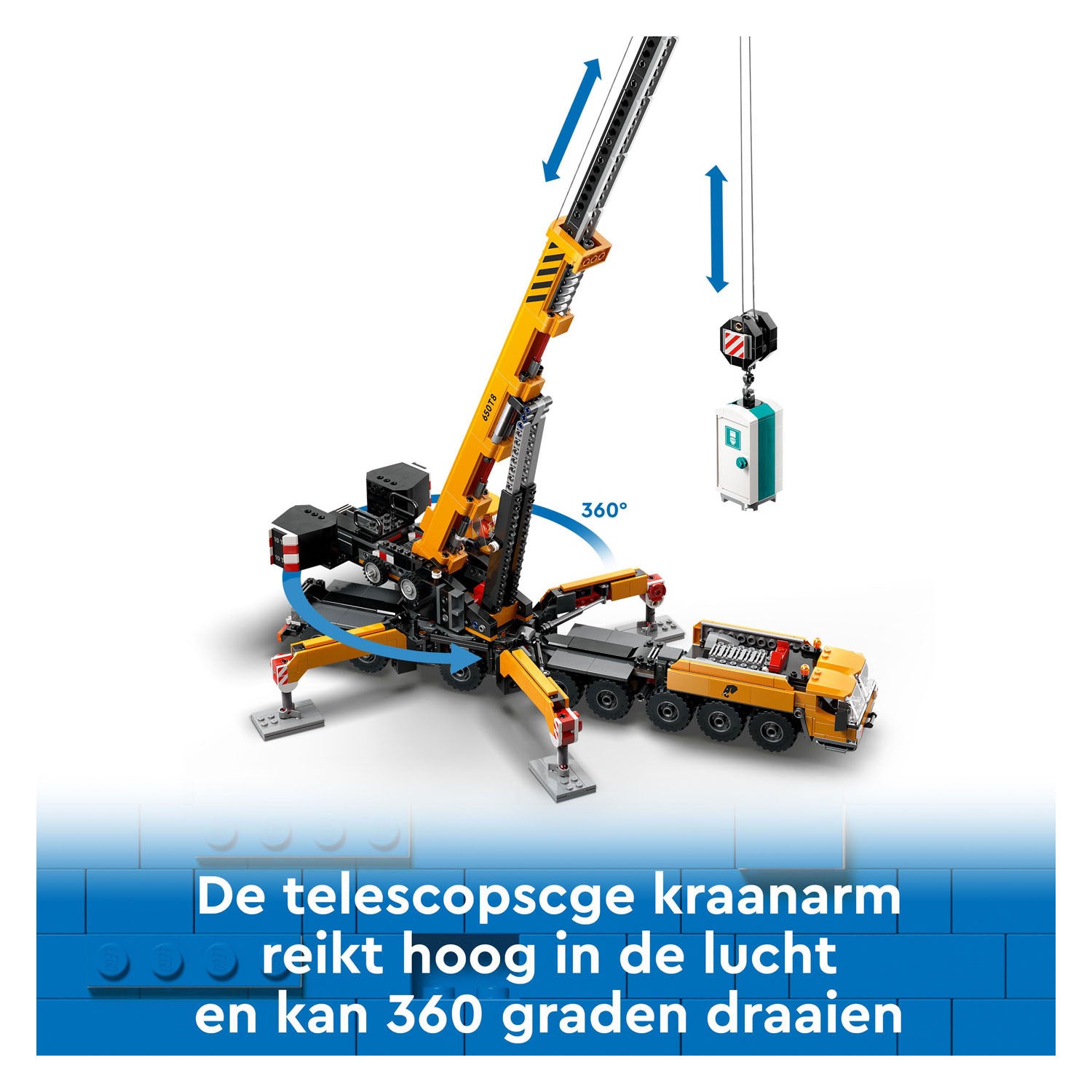Lego city 60409 gele mobiele bouwkraan