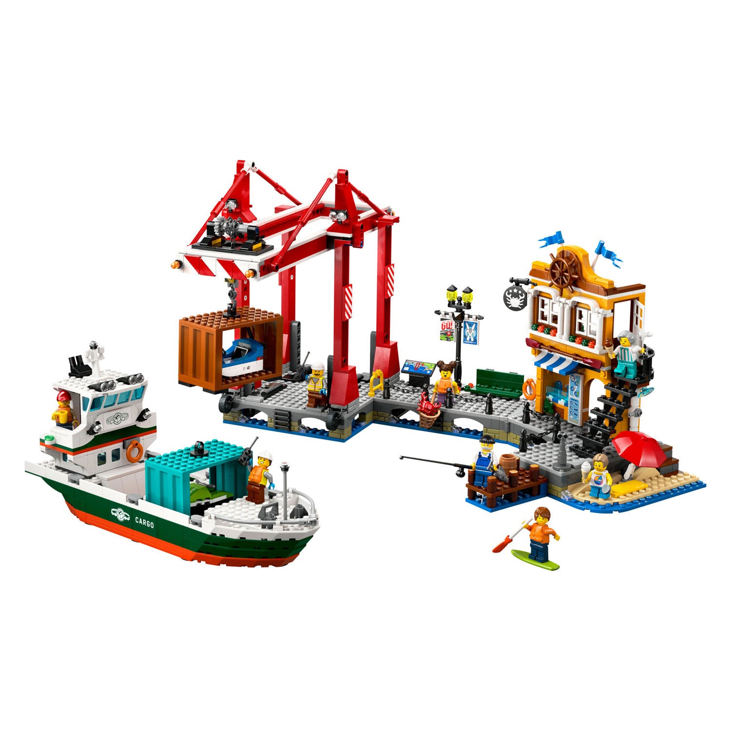 Lego city 60422 haven met vrachtschip