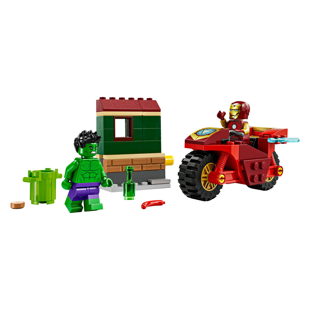 Lego 76287 superhelden iron man met motor en de hulk