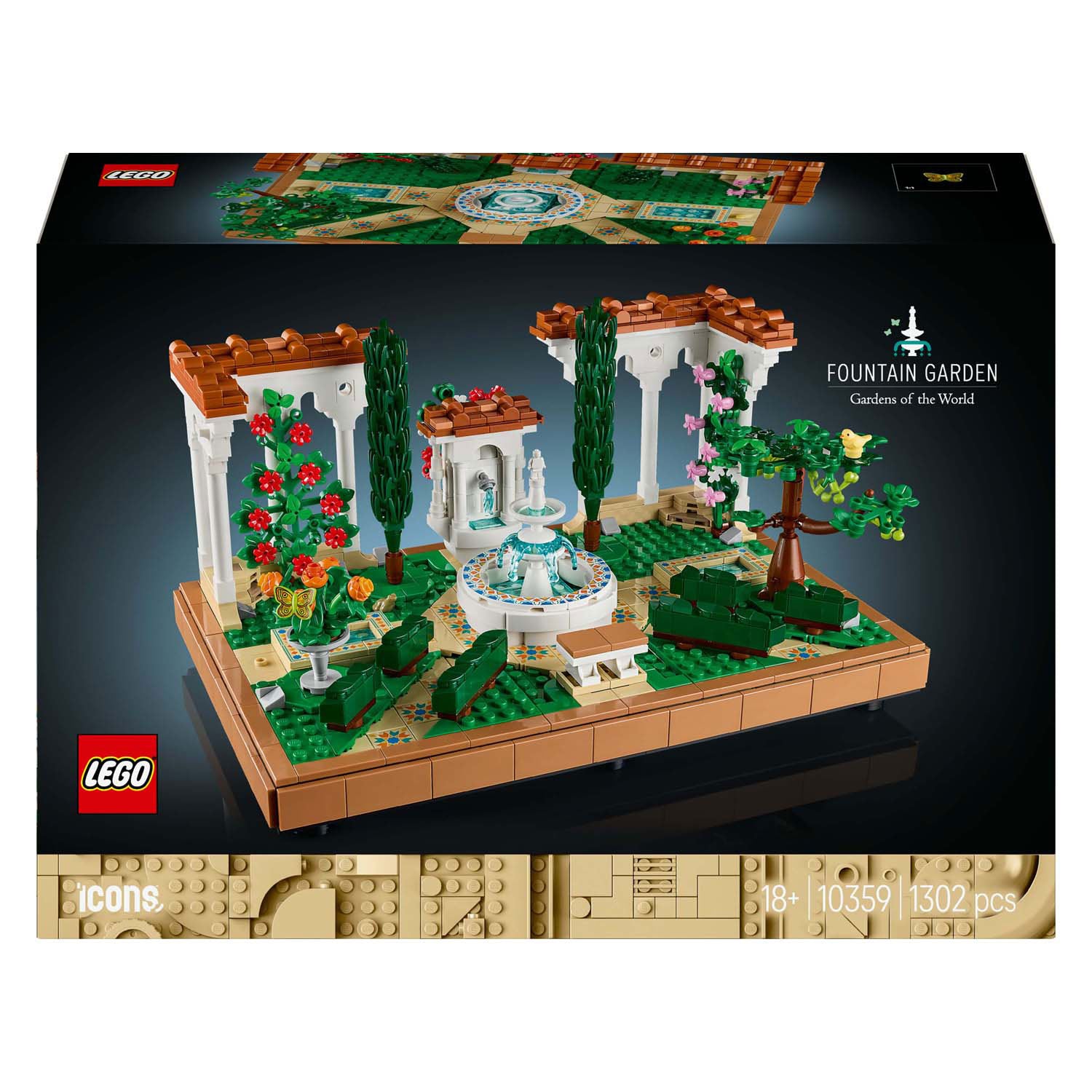 Lego icons 10359 tuin met fontein