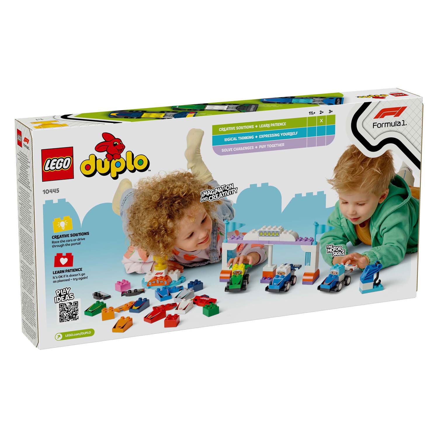 Lego duplo town 10445 f1 team racewagens en coureurs