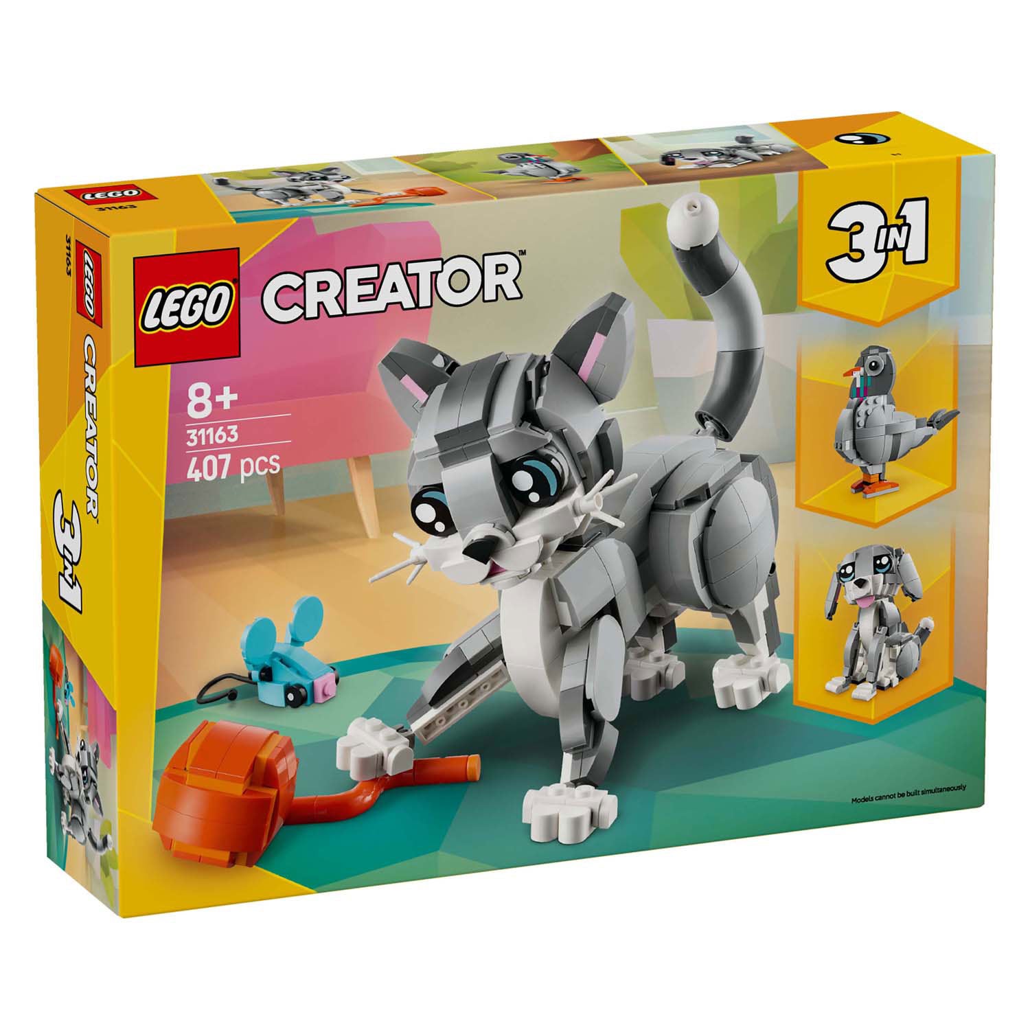 Lego creator 3in1 speelse kat dieren - 31163