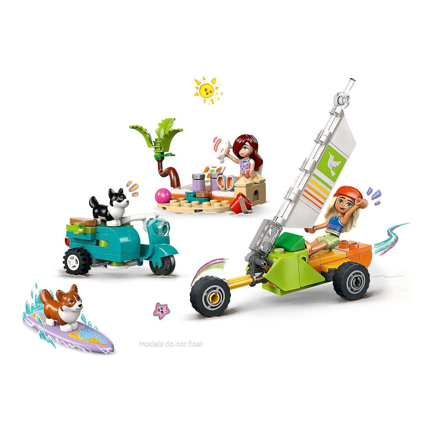 Lego Friends 42641 surf- en scooterplezier met de honden