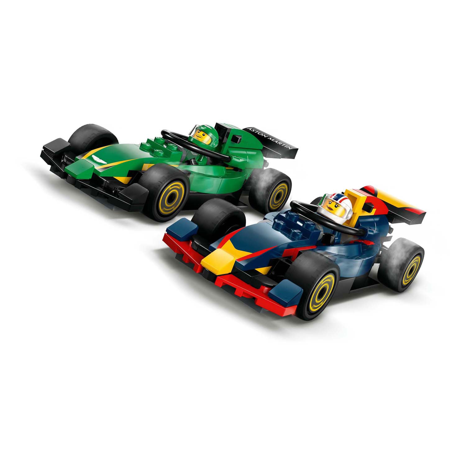 Lego city 60445 f1 vrachtwagen met rb20 en amr24 f1 auto's