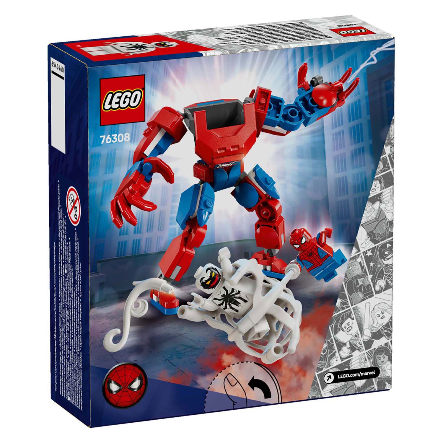 Lego super heroes 76308 spider-man mecha vs. anti-venom