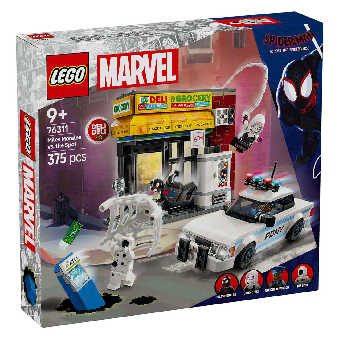 Lego super heroes 76311 spider-verse: miles morales vs. de spot