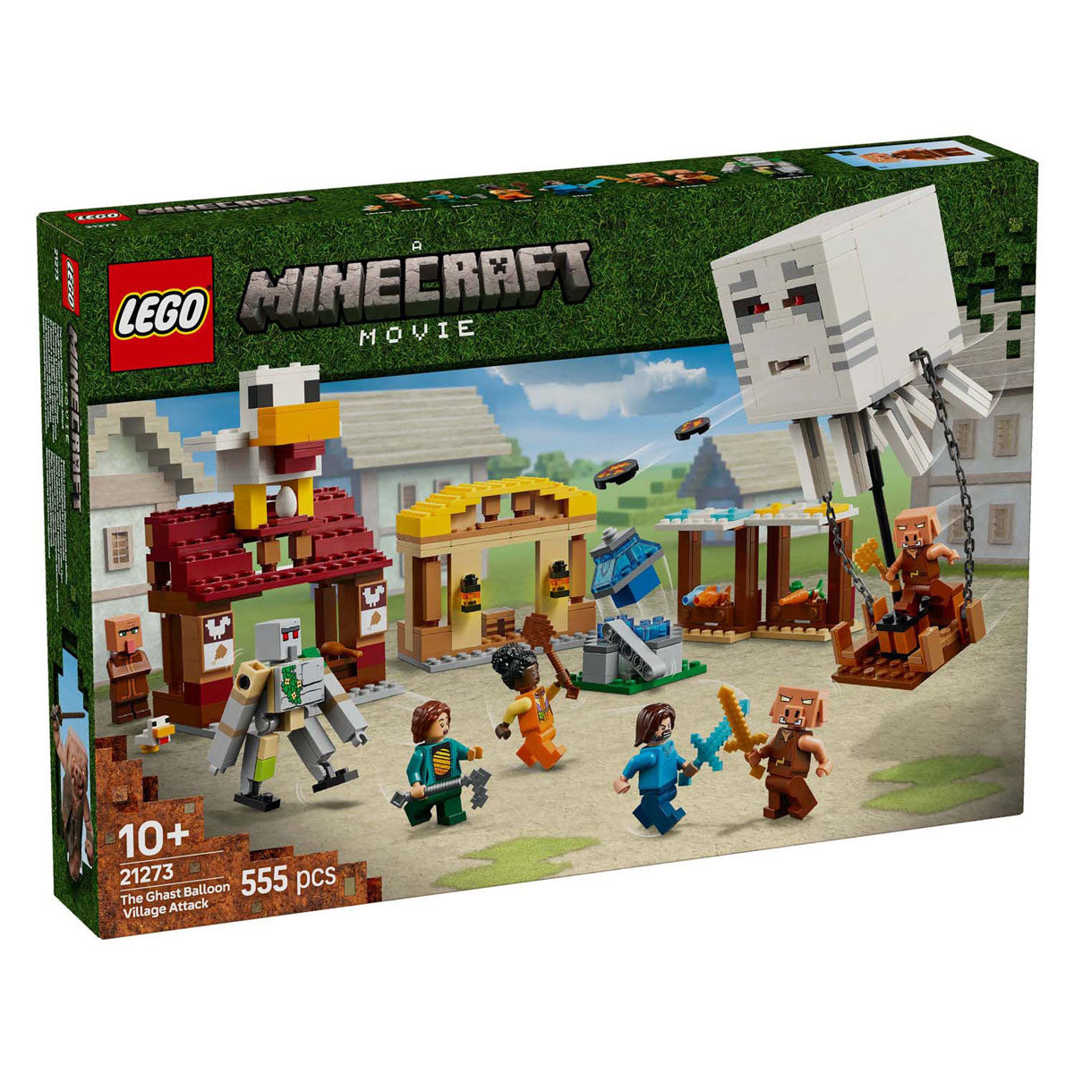Lego minecraft 21273 de ghast-ballon aanval op het dorp