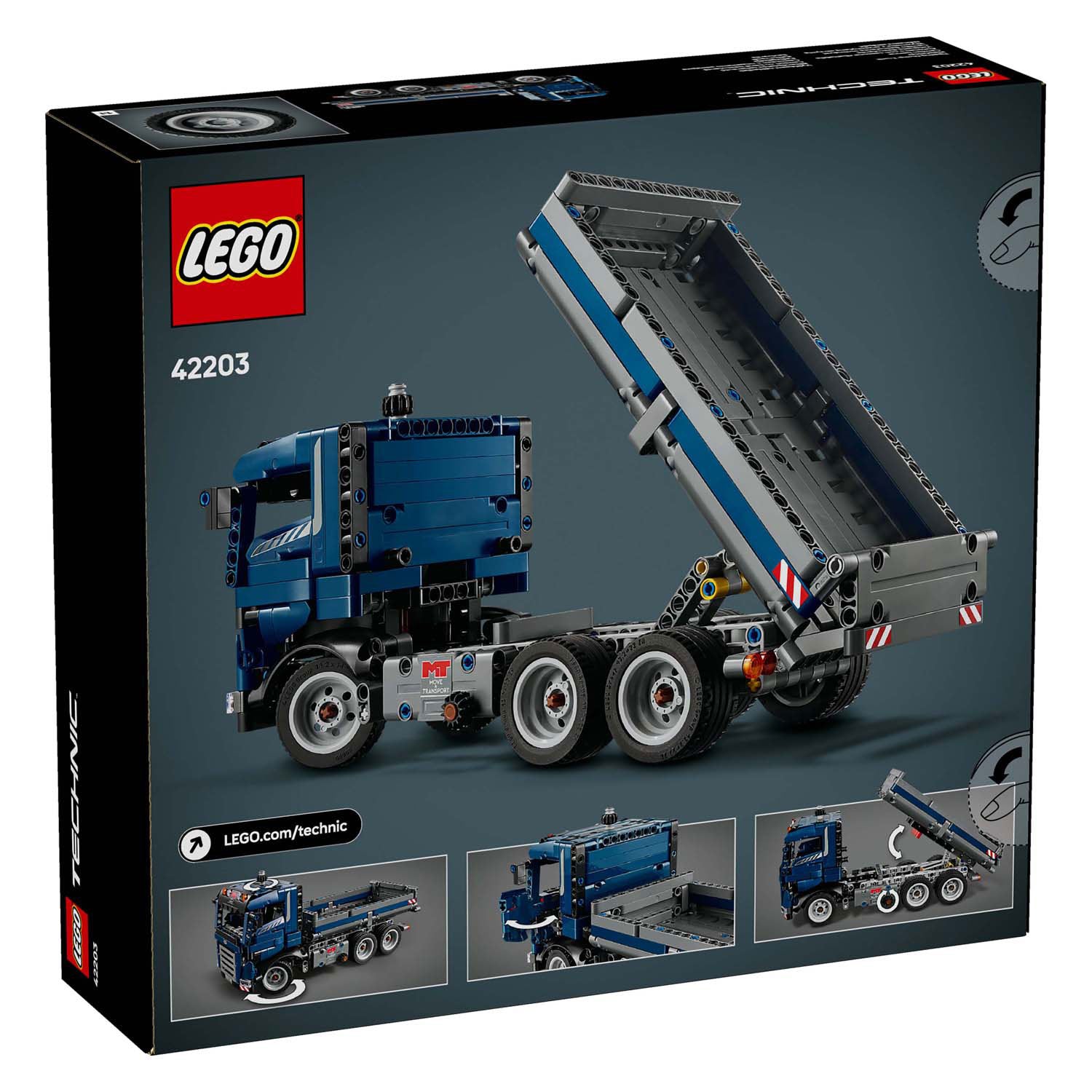 Lego technic 42203 vrachtwagen met kiepfunctie