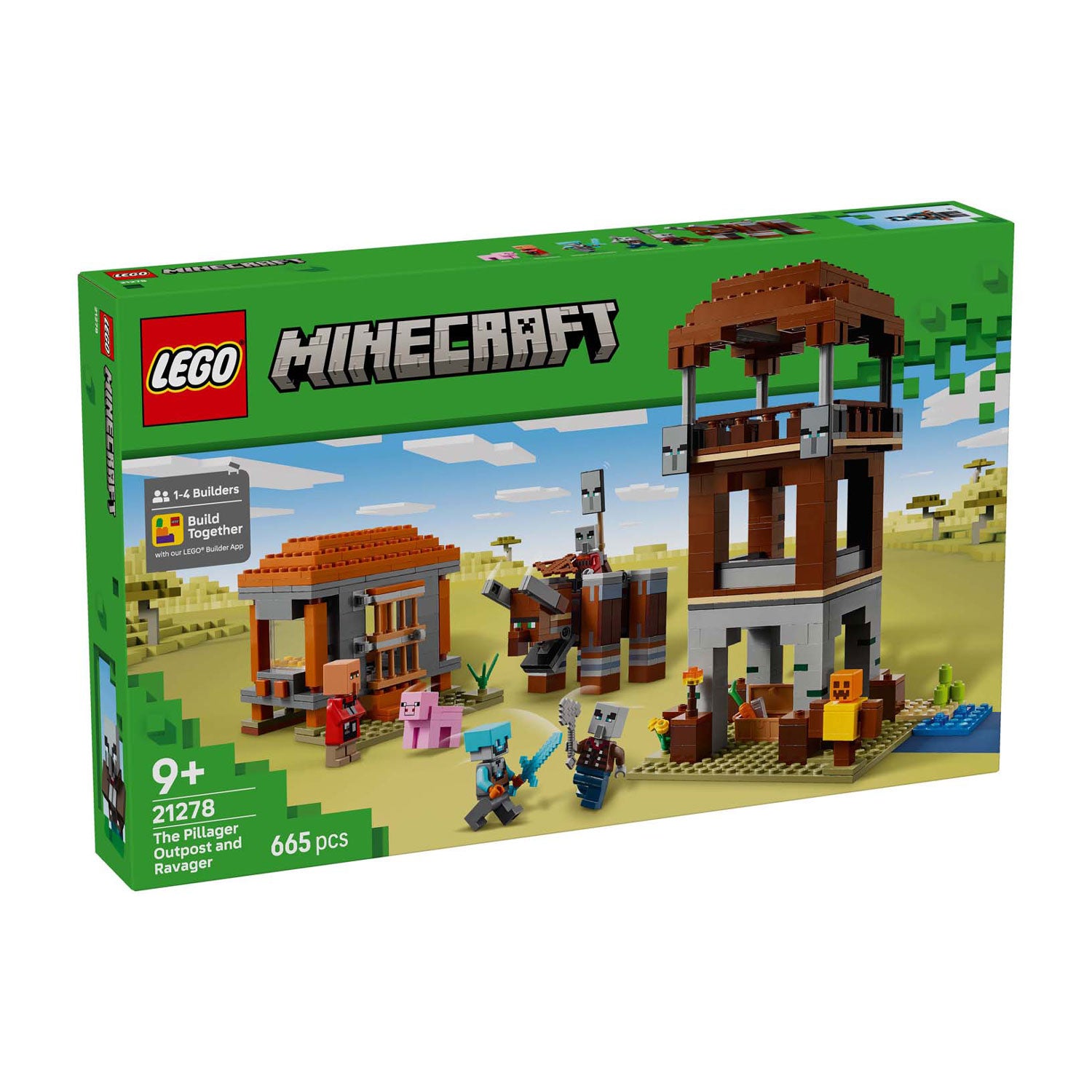 Lego minecraft 21278 de plunderaar buitenpost en verwoester