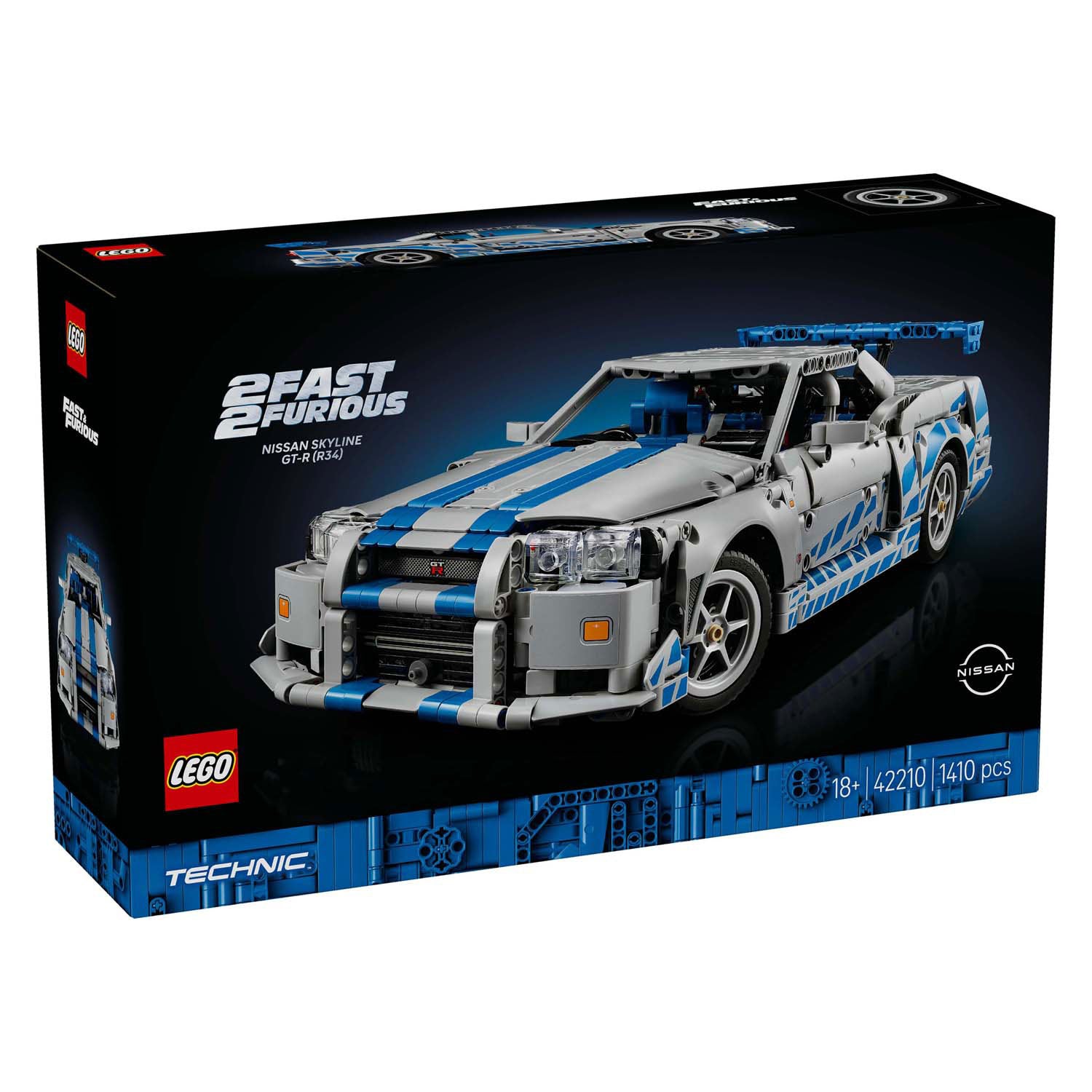 Lego technic 42210 2 fast 2 furious nissan skyline gt-r (r34) auto