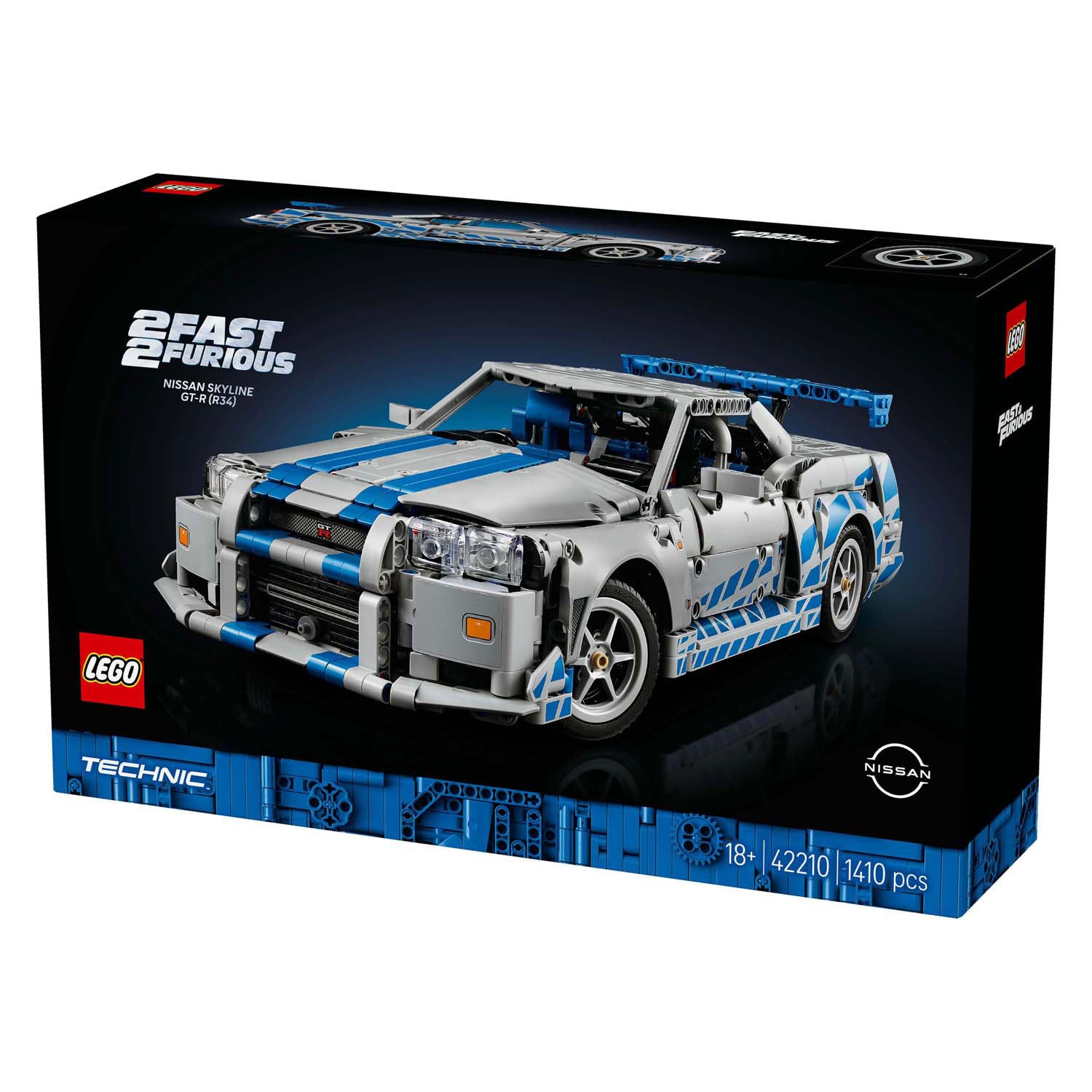 Lego technic 42210 2 fast 2 furious nissan skyline gt-r (r34) auto