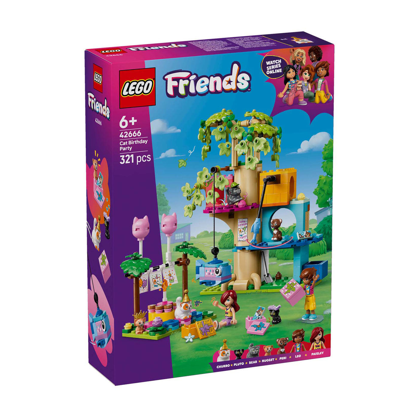 Lego 42666 Friends Kattenverjaardagsfeestjes en Boomhut