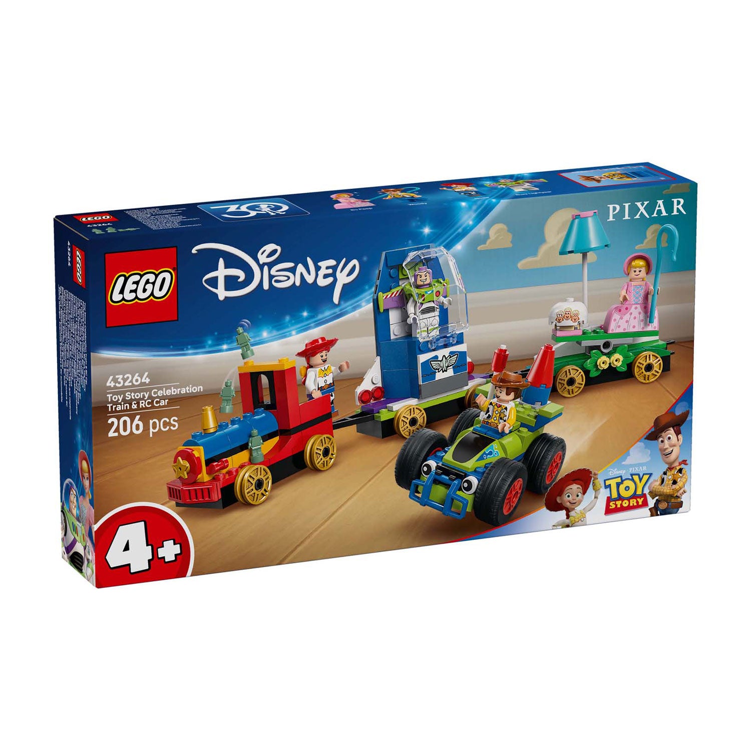 Lego disney en pixar's toy story feesttrein en rc auto set - 43264