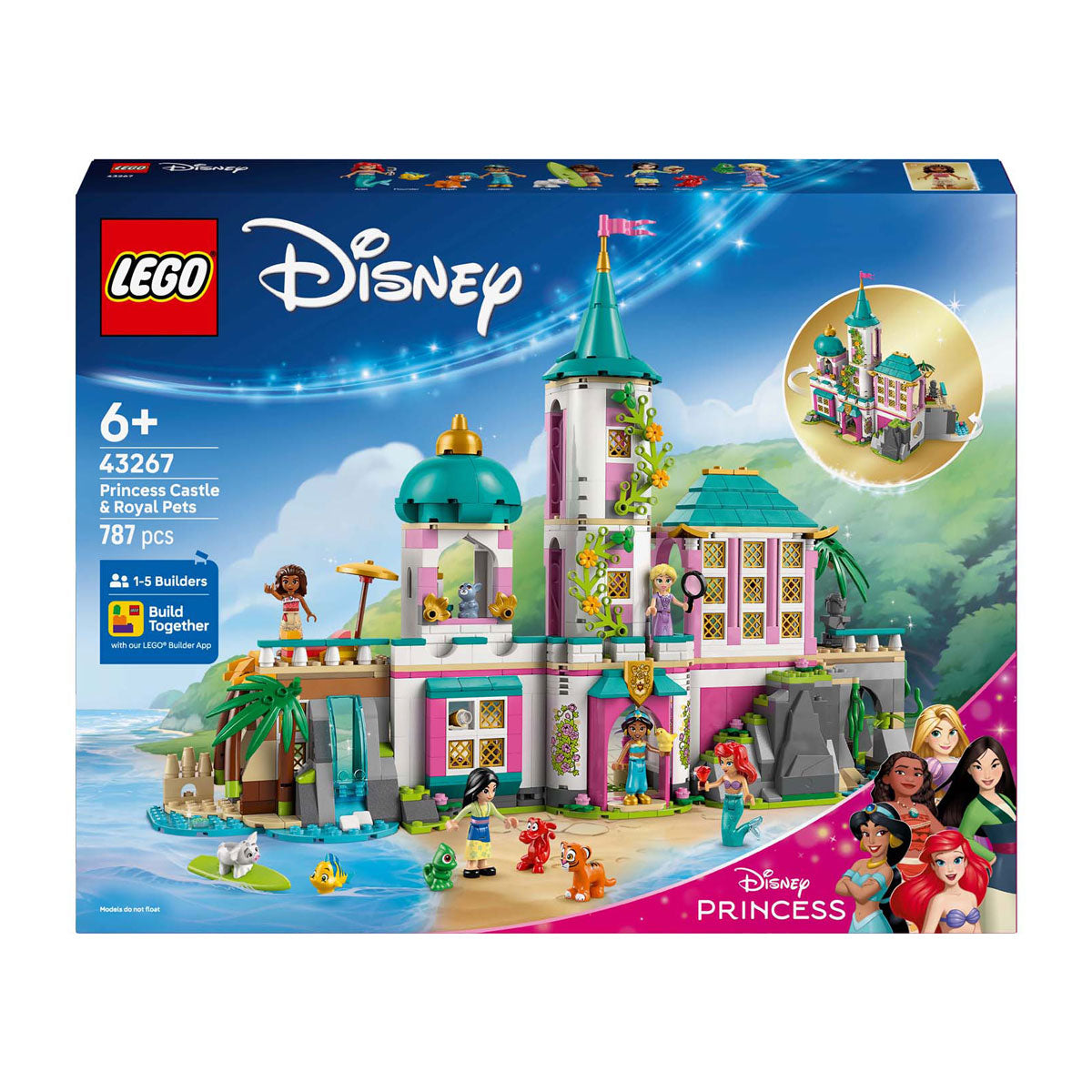 Disney lego 43267 prinses prinsessenkasteel en koninklijke huisdieren