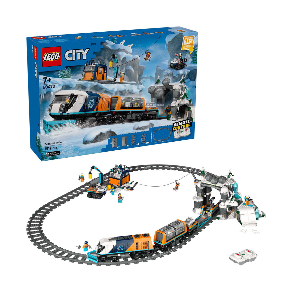 Lego city 60470 onderzoekstrein op de noordpool