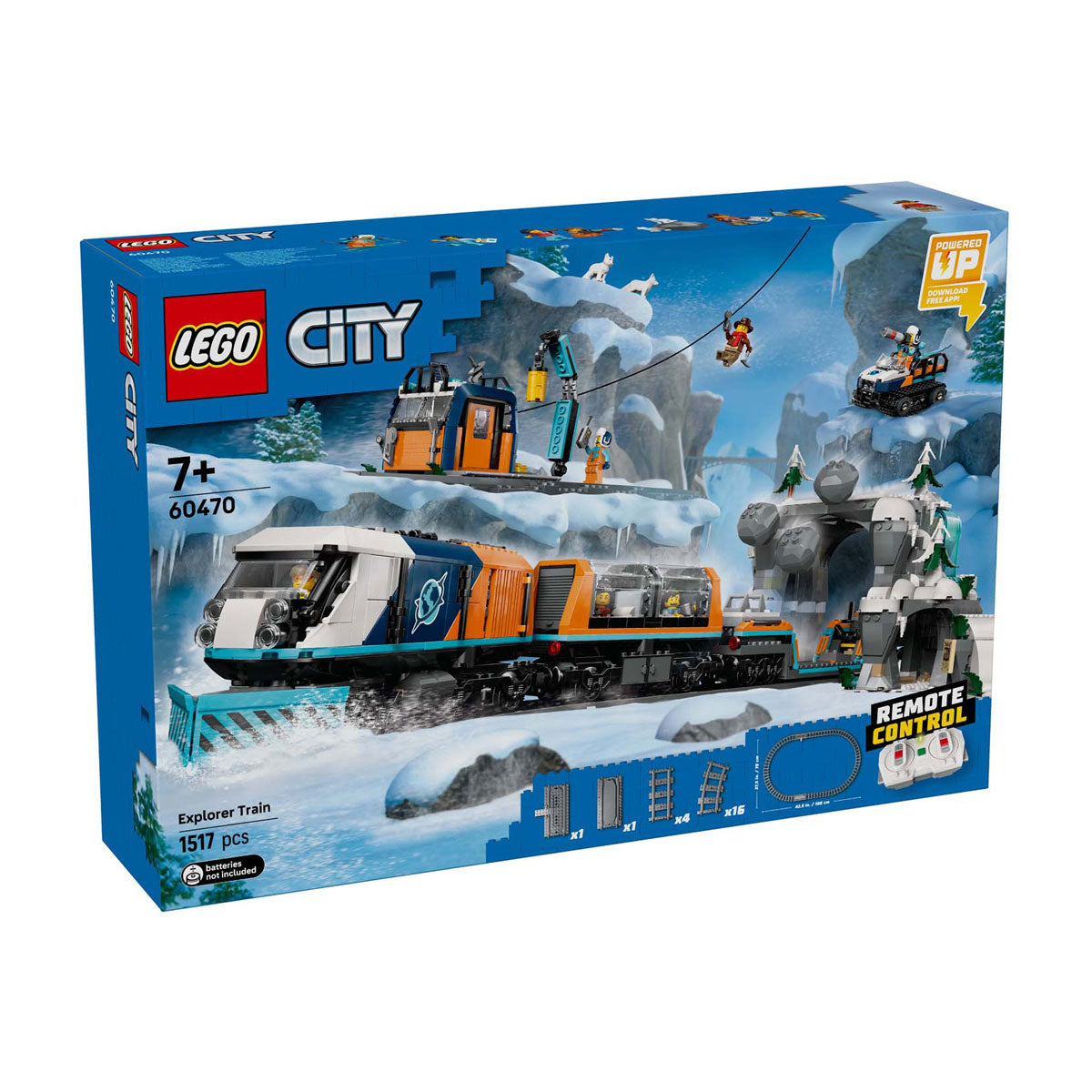 Lego city 60470 onderzoekstrein op de noordpool