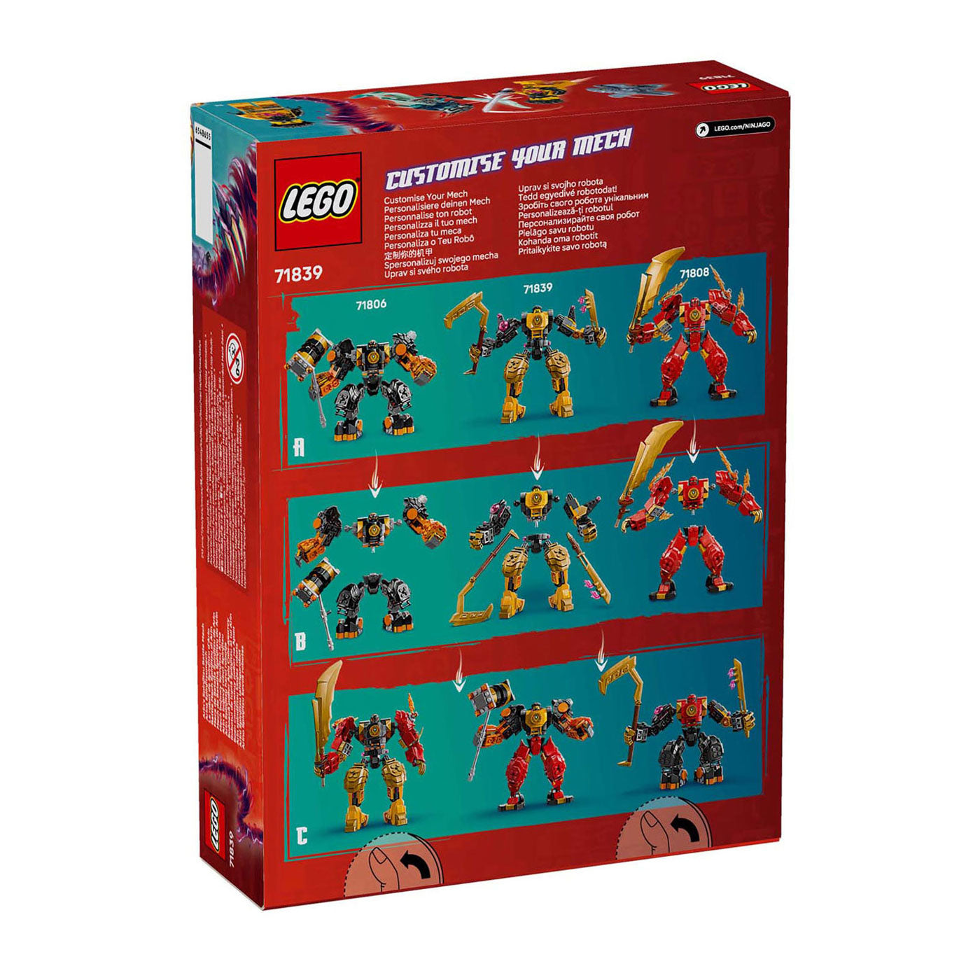 Lego ninjago 71839 arins spinjitzu strijdmecha