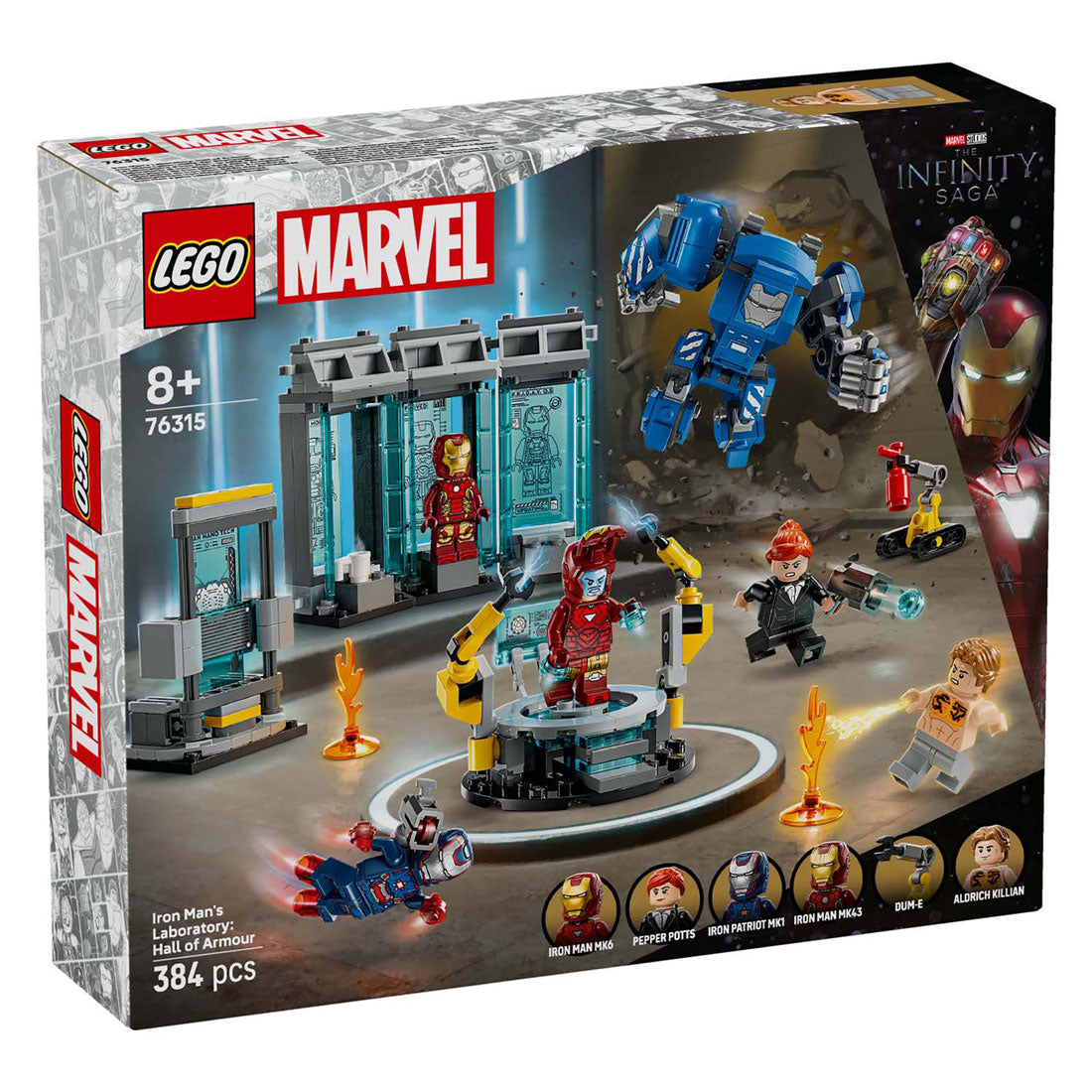 Lego marvel 76315 iron mans laboratorium harnasruimte