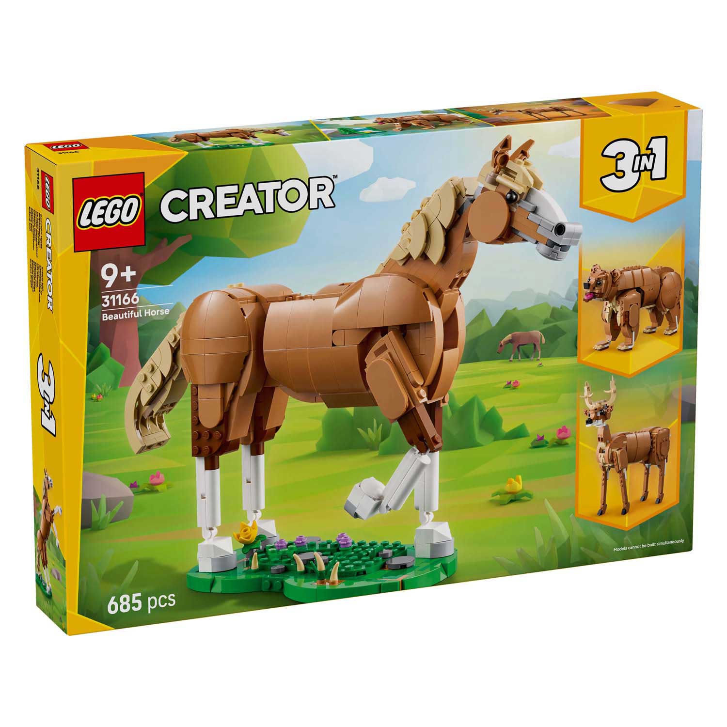 Lego ® creator 3in1 prachtig paard, dierenbouwset - 31166