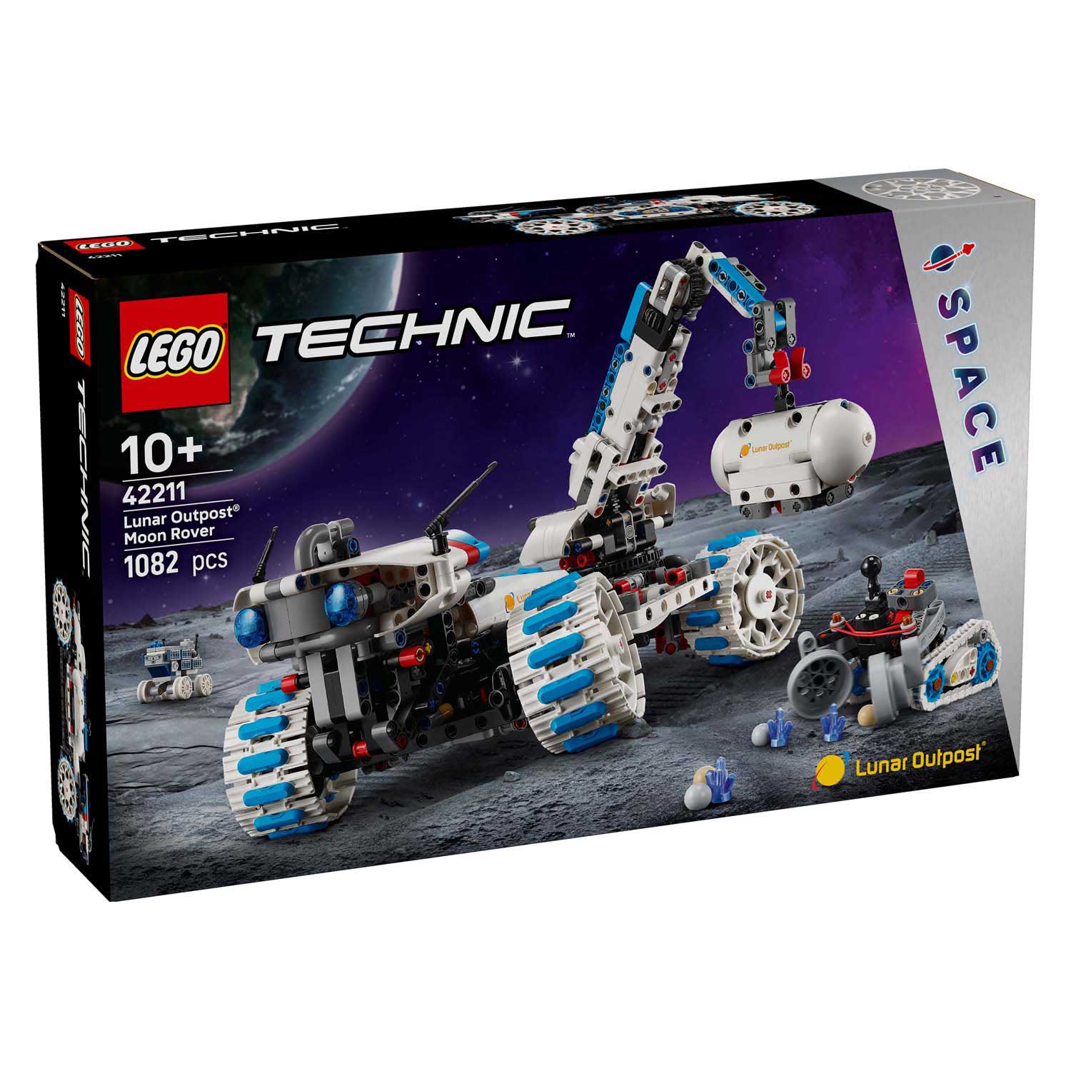 Lego technic 42211 lunar outpost maanrover ruimtevoertuig