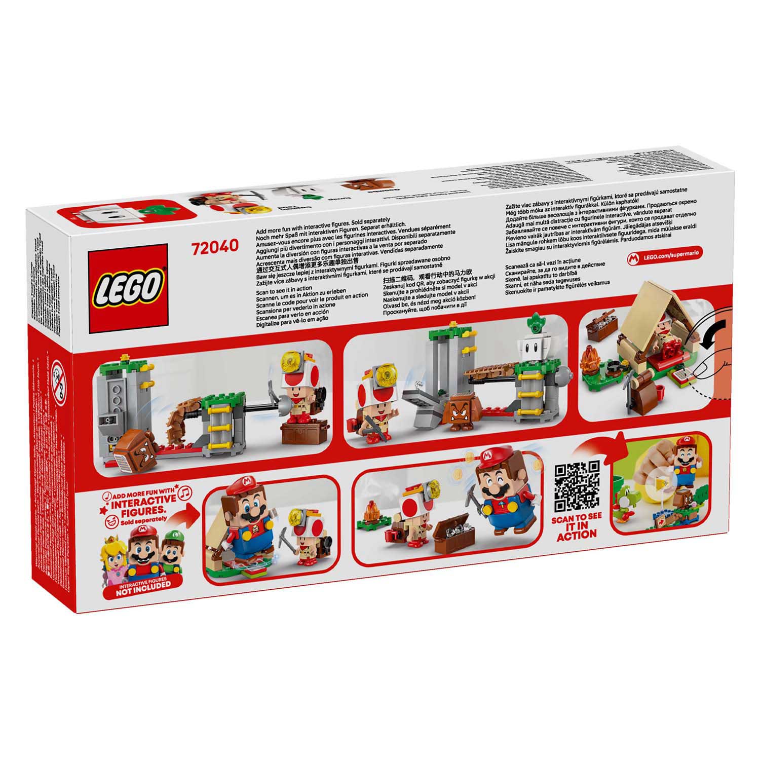 Lego super mario 72040 toad-baas kampeerplaats
