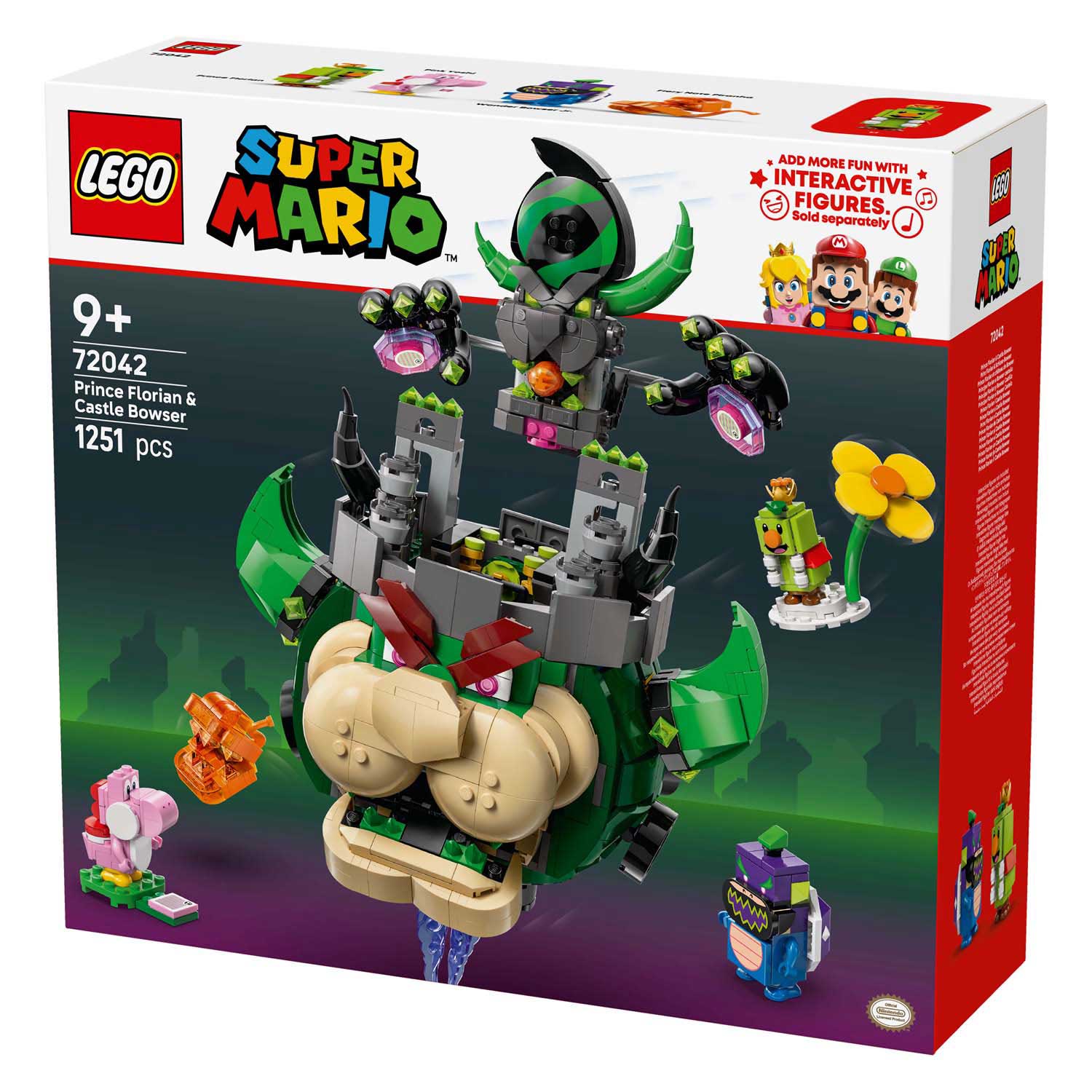 Lego super mario 72042 prins florian en kasteel bowser