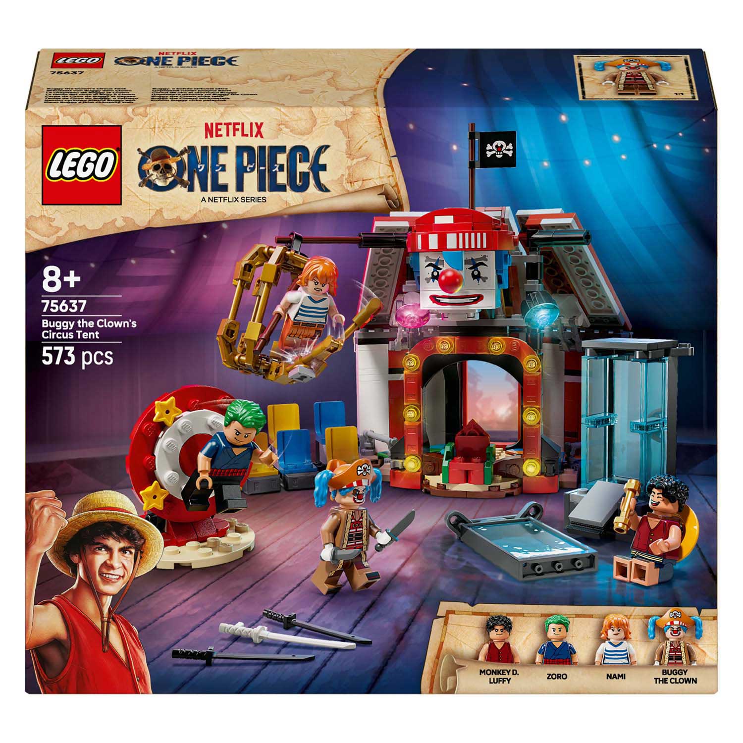 Lego one piece 75637 circustent van buggy de clown