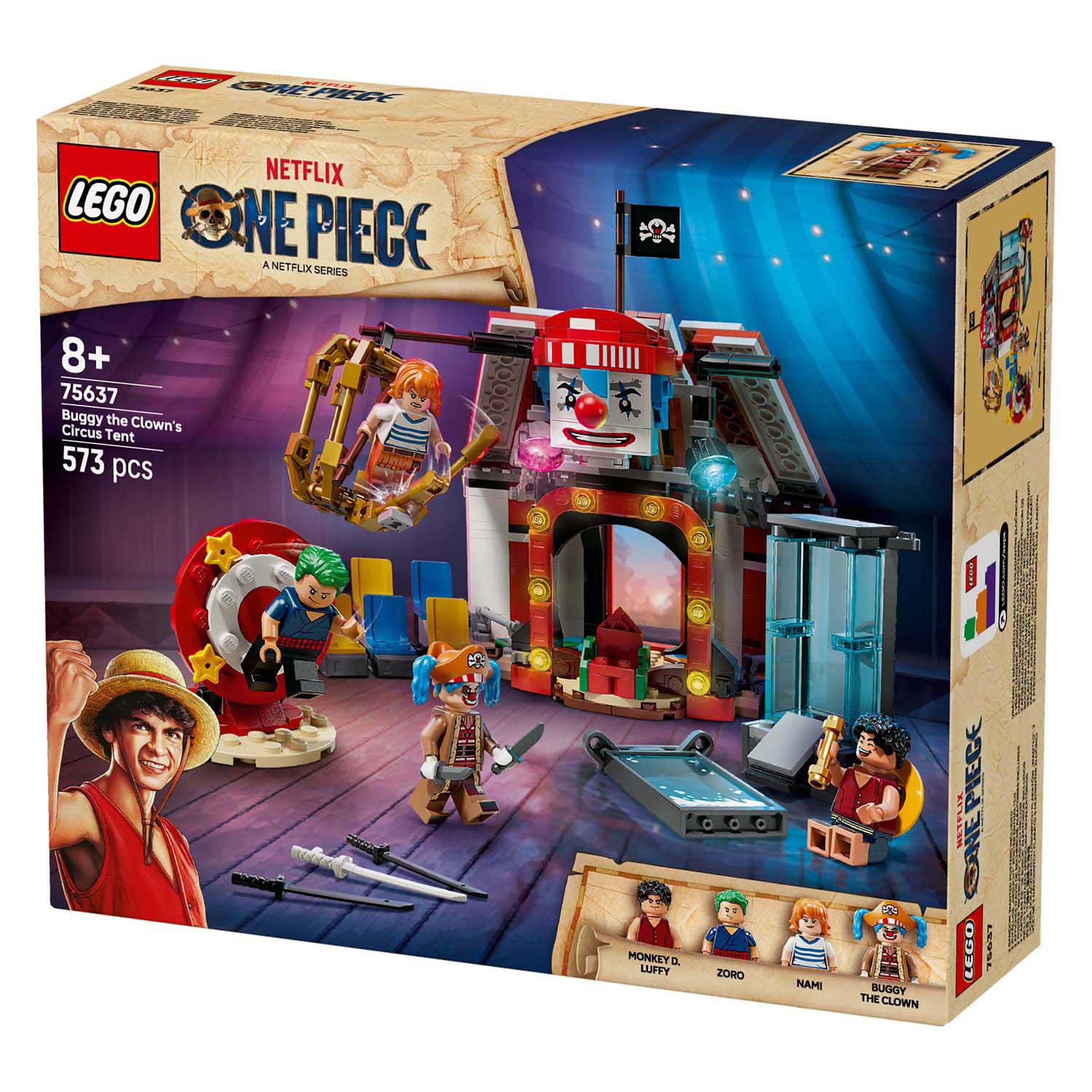 Lego one piece 75637 circustent van buggy de clown