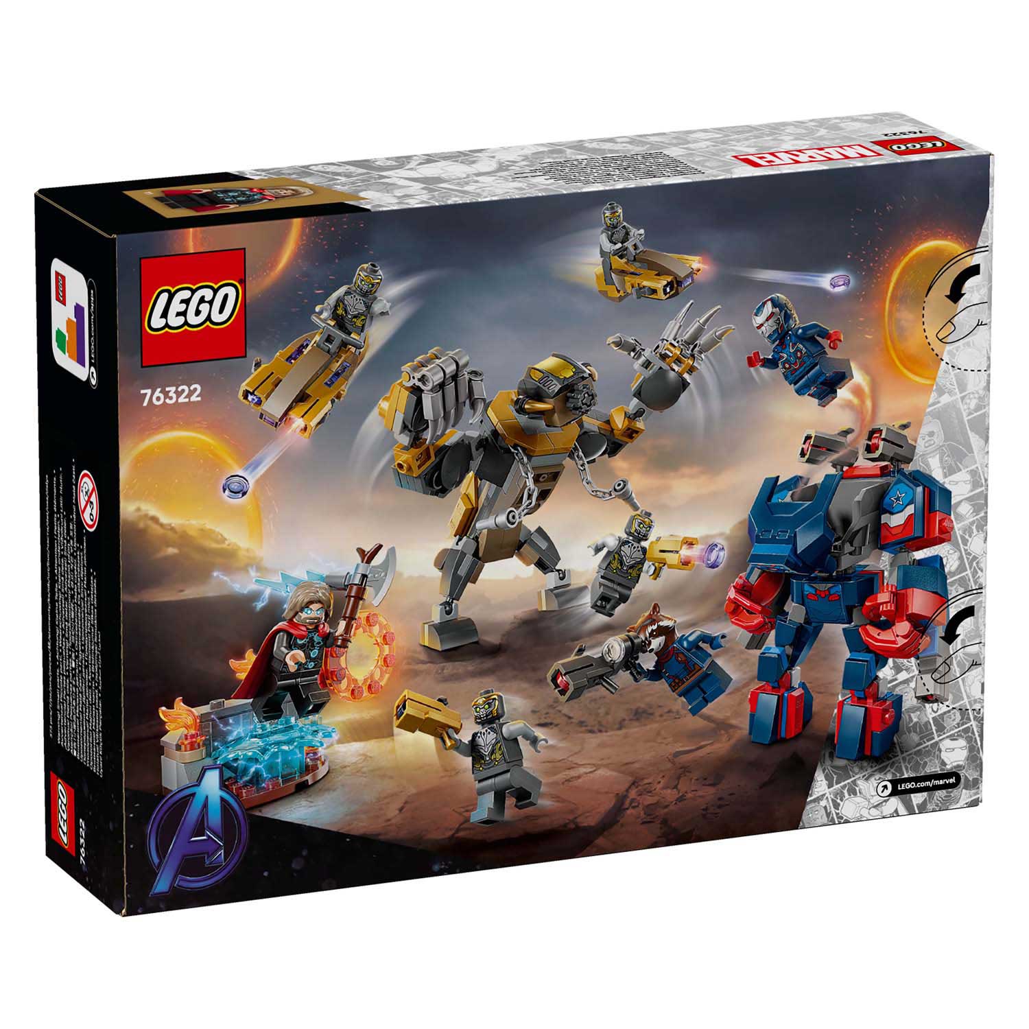 Lego super heroes marvel 76322 avengers endgame thor vs. chitauri