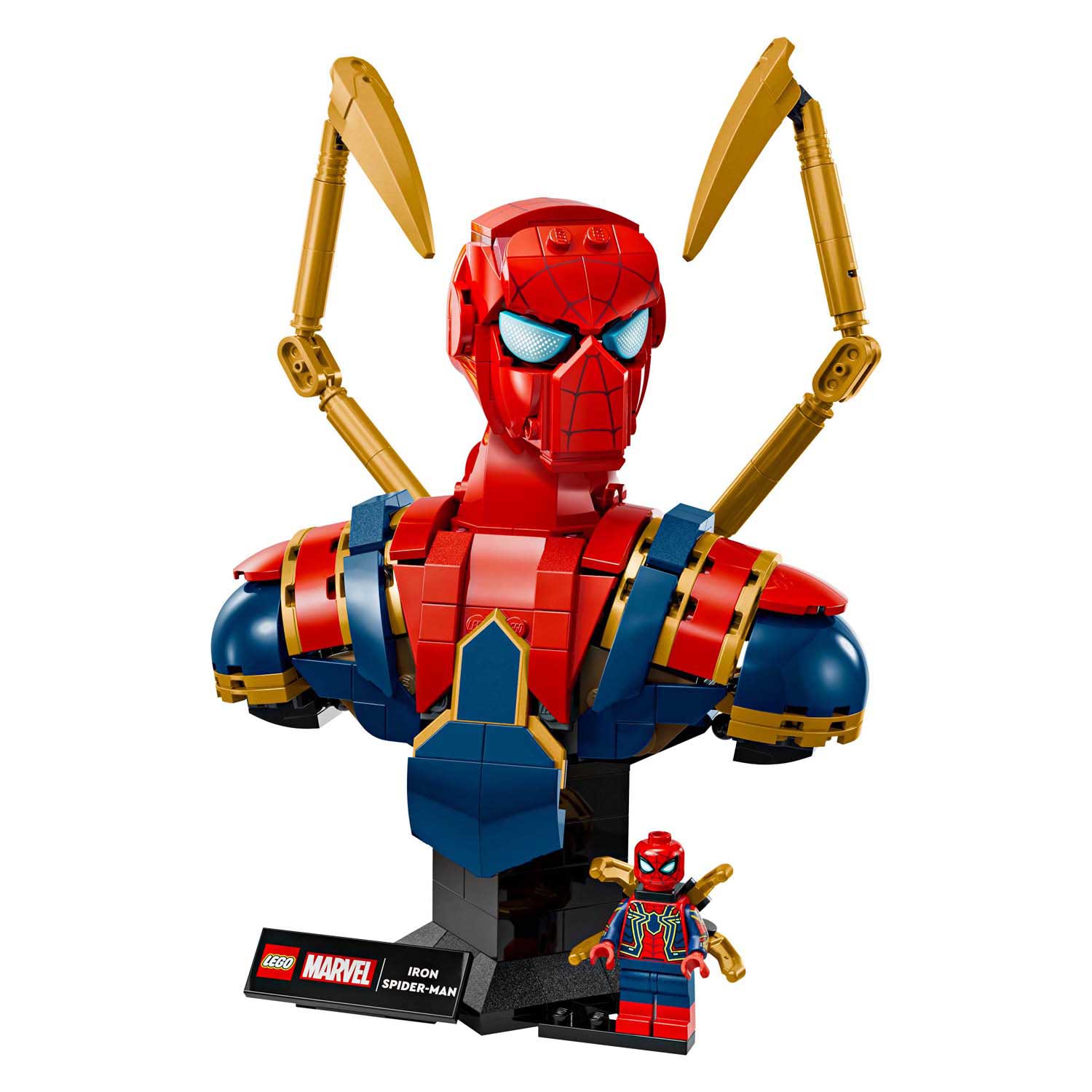 Lego marvel - iron spider-man buste constructiespeelgoed (76326)
