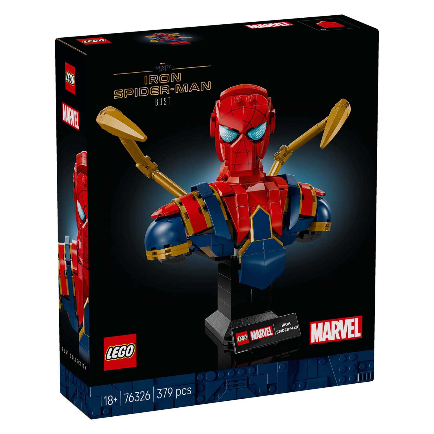 Lego marvel - iron spider-man buste constructiespeelgoed (76326)