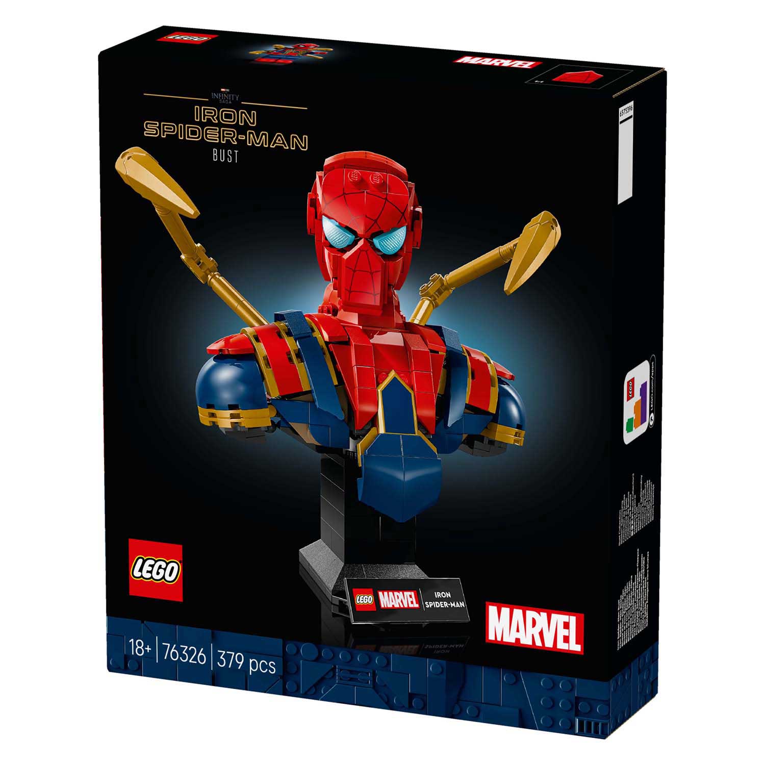 Lego marvel - iron spider-man buste constructiespeelgoed (76326)
