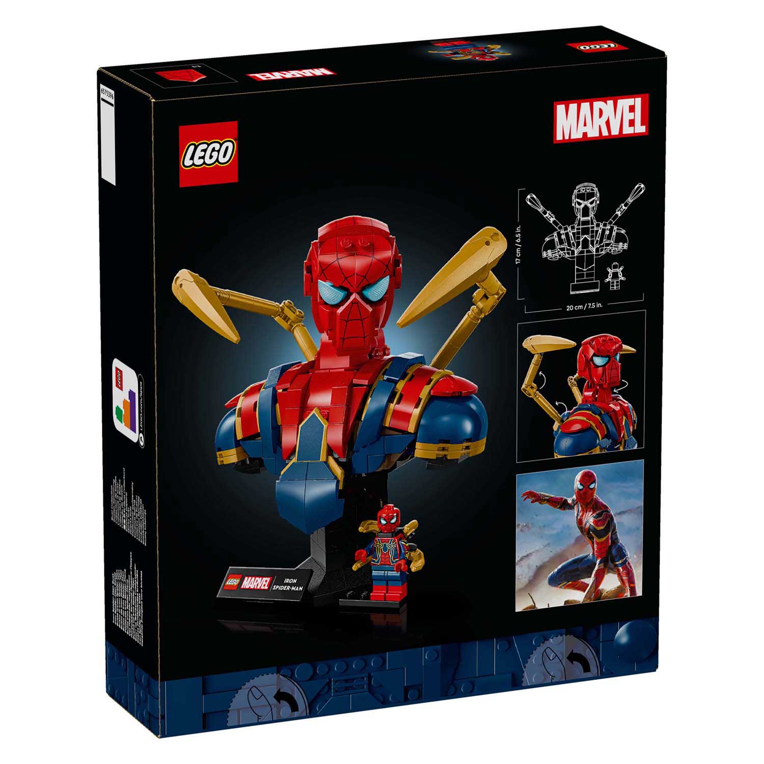 Lego marvel - iron spider-man buste constructiespeelgoed (76326)